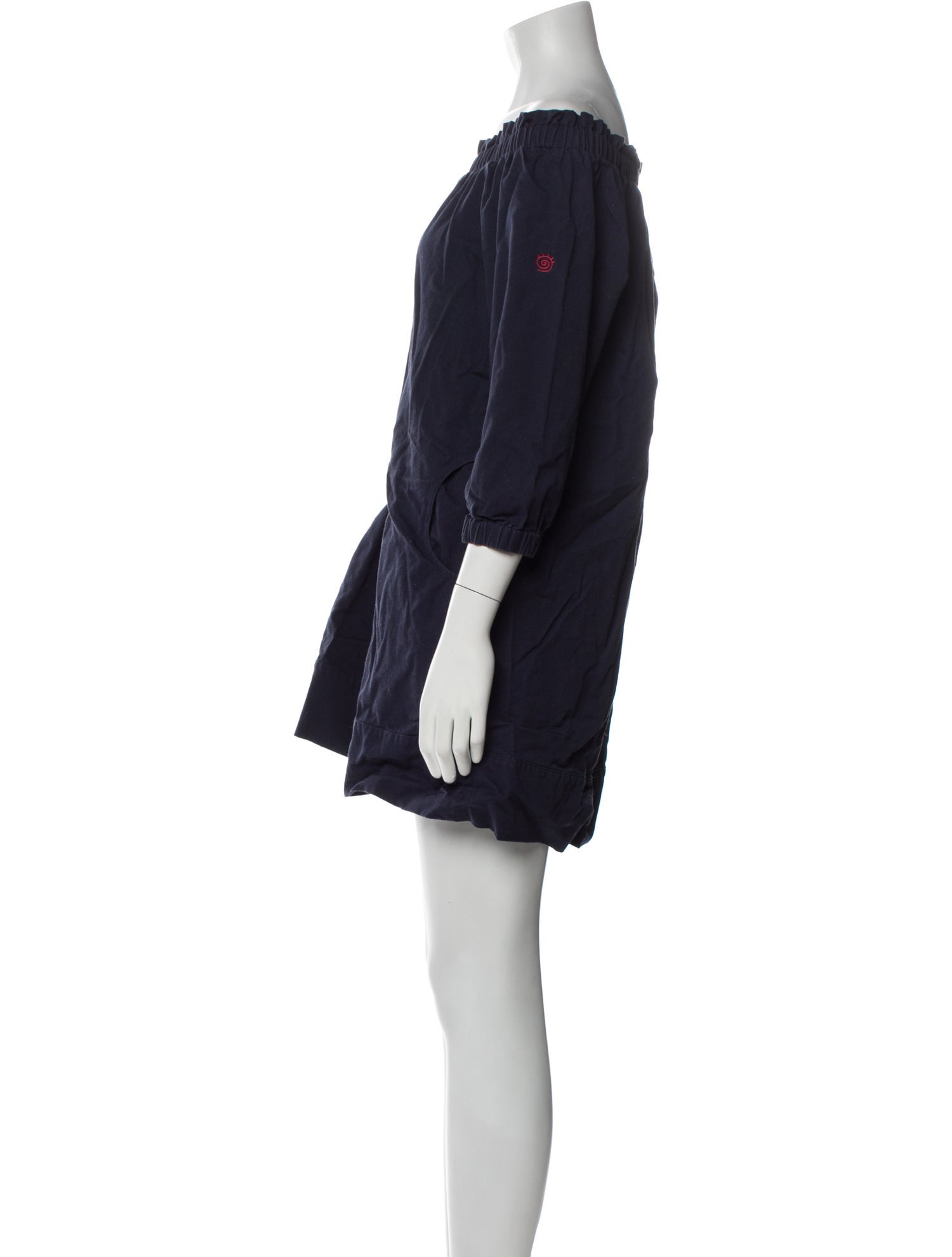 Lisa Perry Bateau Neckline Mini Dress