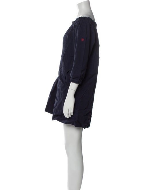 Lisa Perry Bateau Neckline Mini Dress