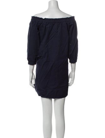 Lisa Perry Bateau Neckline Mini Dress