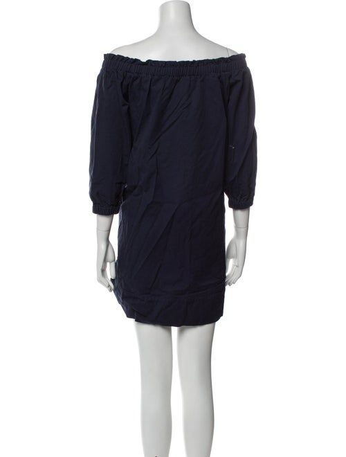 Lisa Perry Bateau Neckline Mini Dress