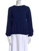 Lisa Perry Wool Bateau Neckline Sweatshirt