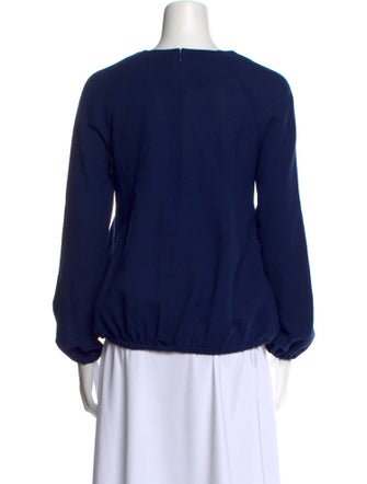 Lisa Perry Wool Bateau Neckline Sweatshirt