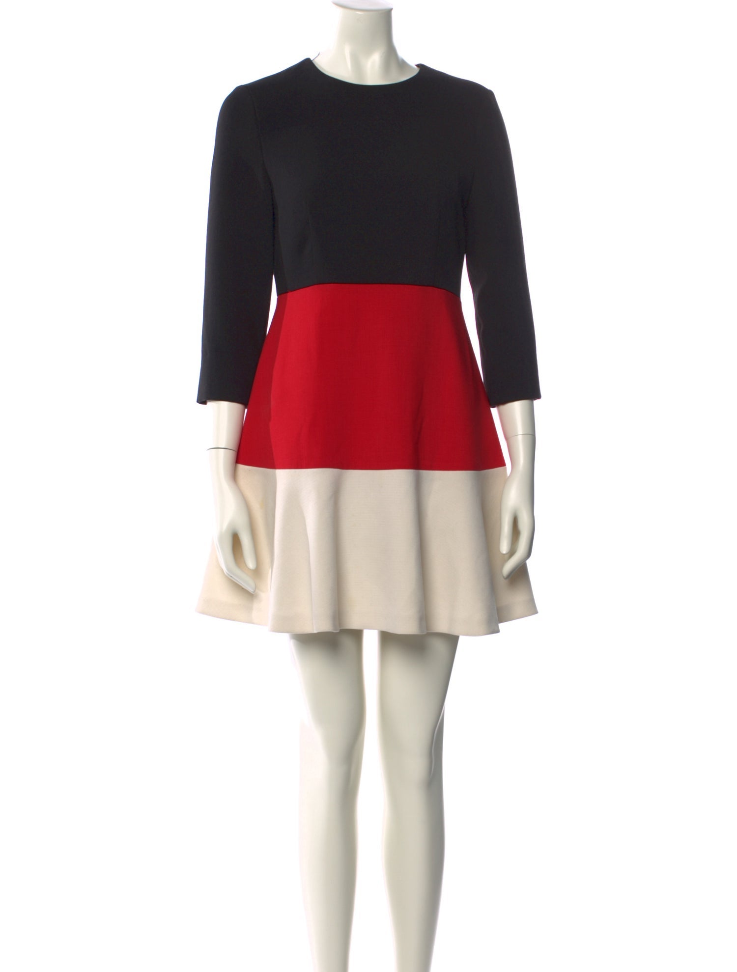 Lisa Perry Colorblock Pattern Mini Dress