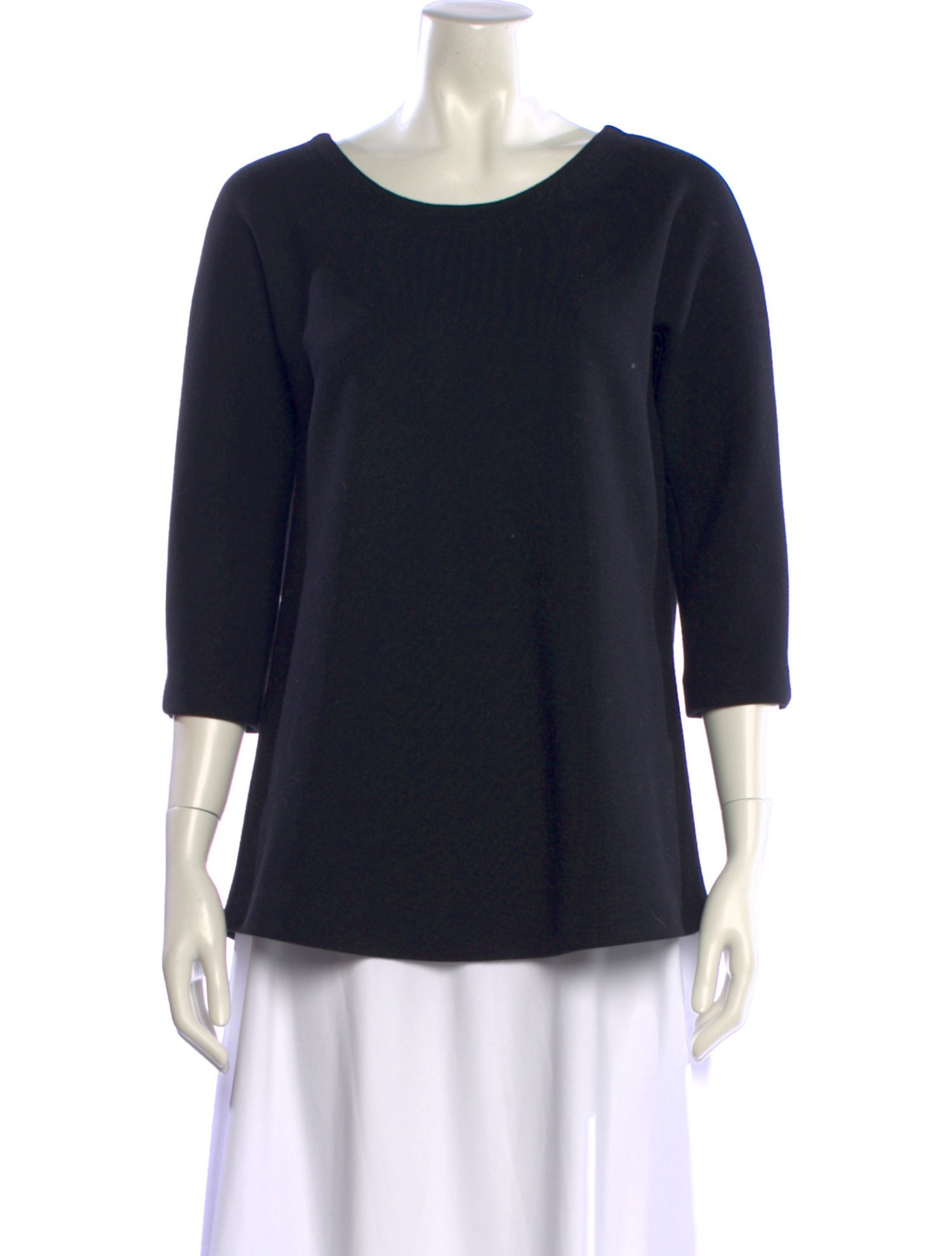 Lisa Perry Bateau Neckline Three-Quarter Sleeve T-Shirt