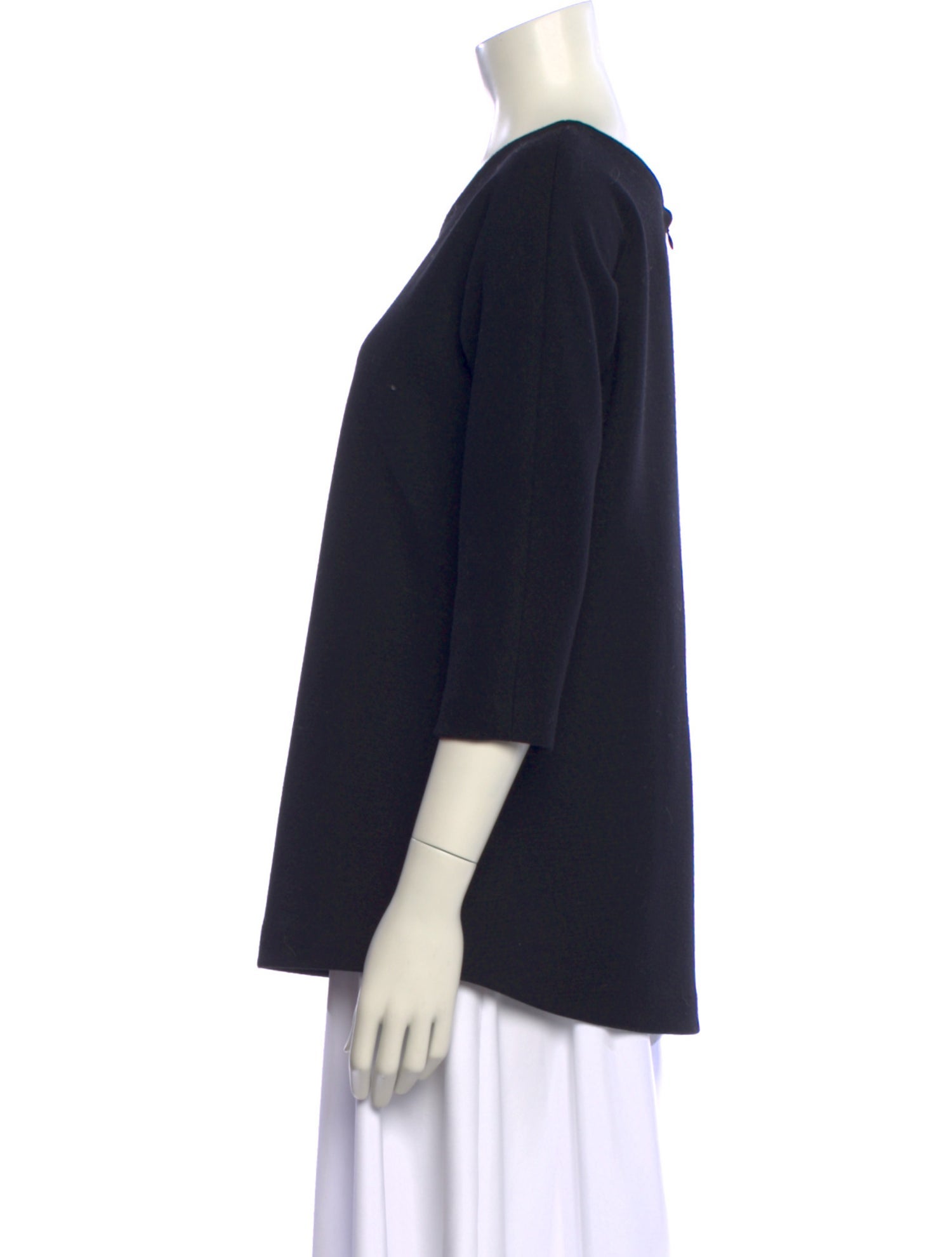 Lisa Perry Bateau Neckline Three-Quarter Sleeve T-Shirt