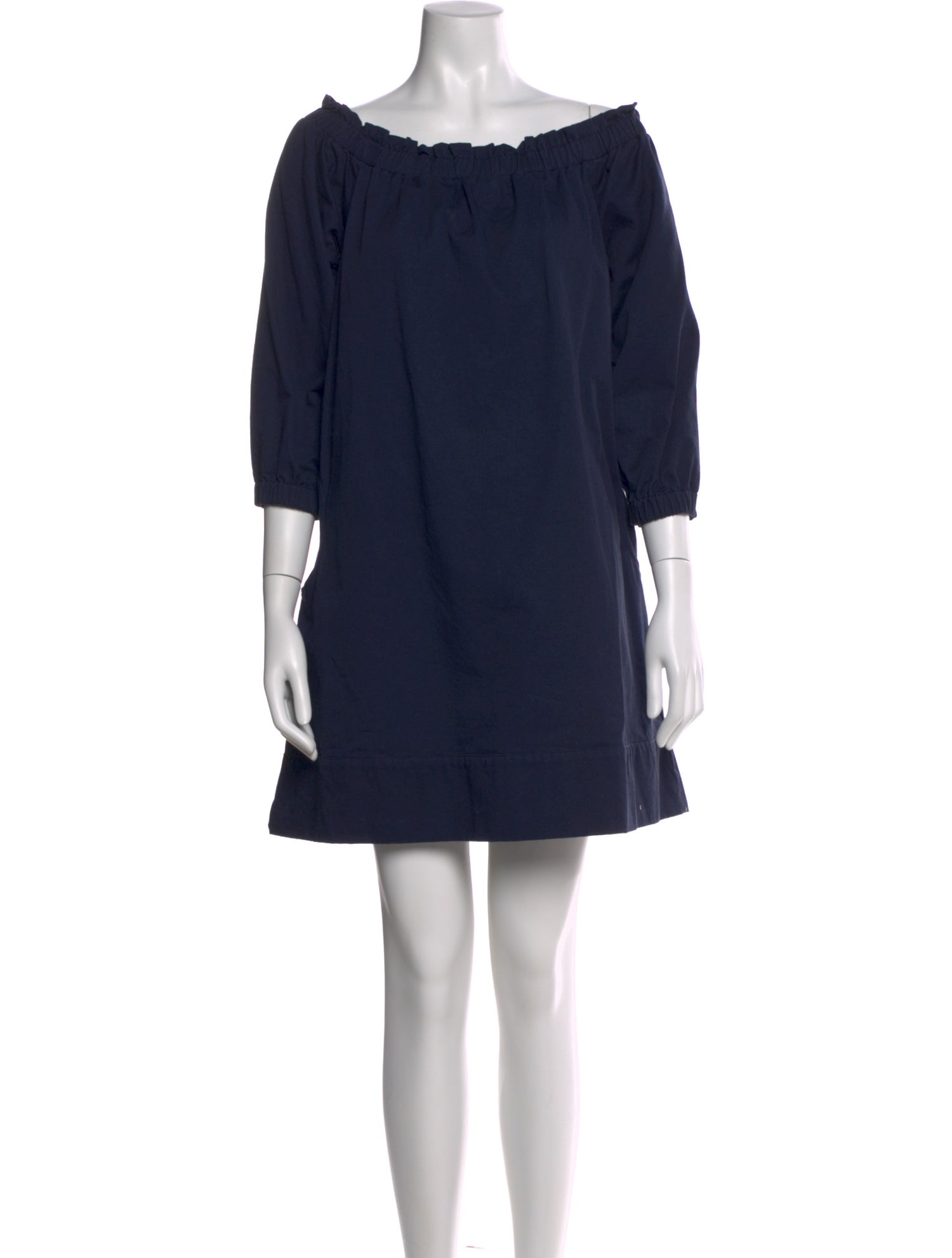 Lisa Perry Bateau Neckline Mini Dress