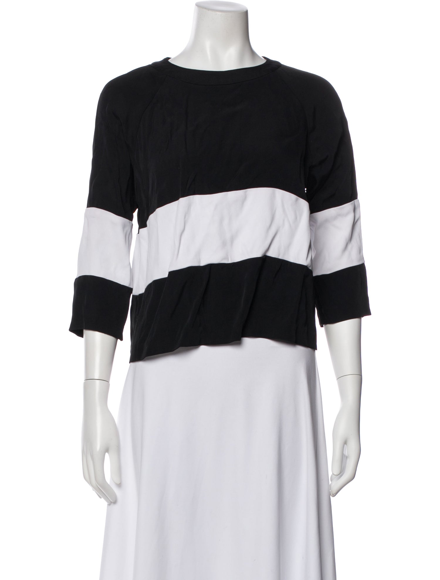 Lisa Perry Striped Crew Neck Top