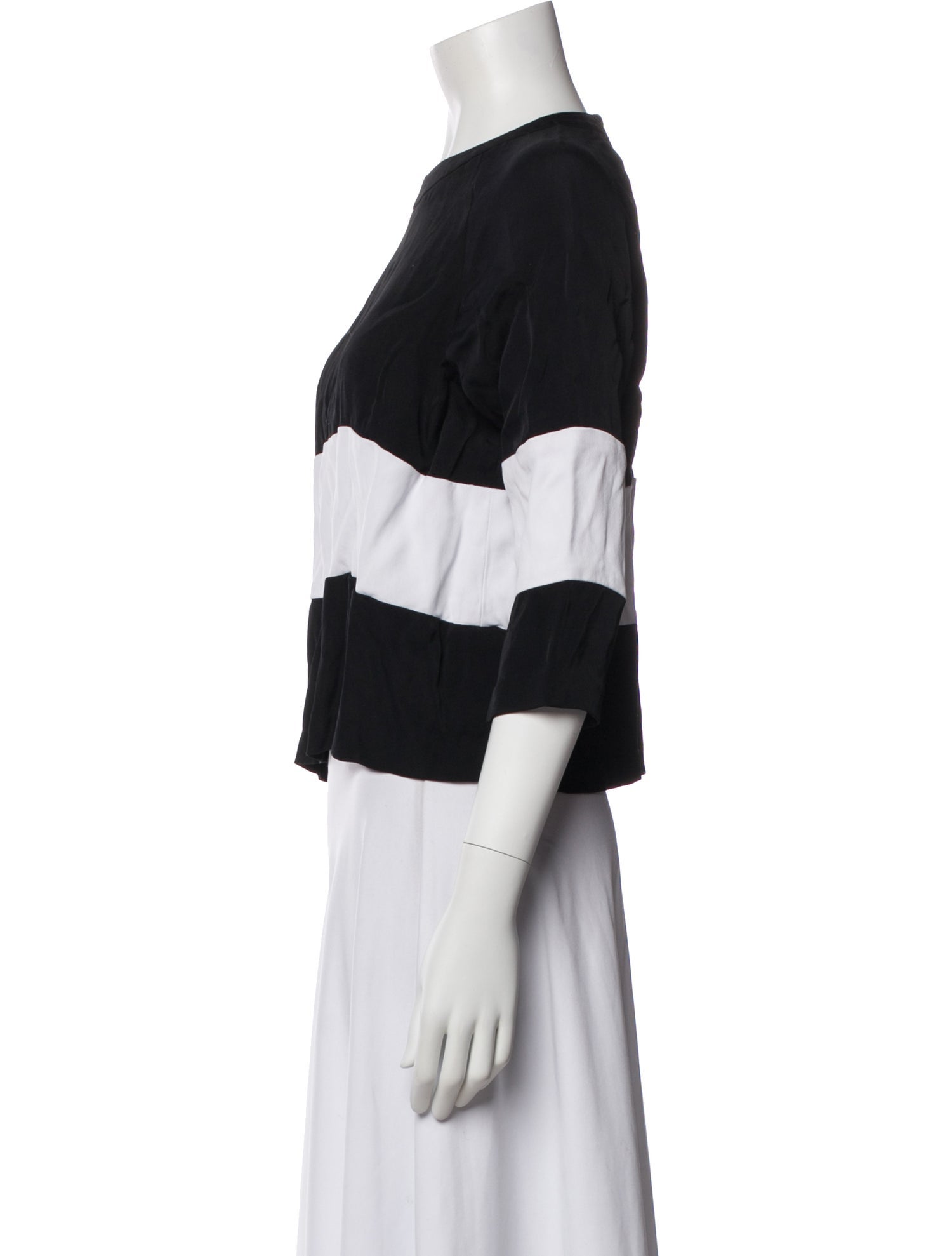 Lisa Perry Striped Crew Neck Top