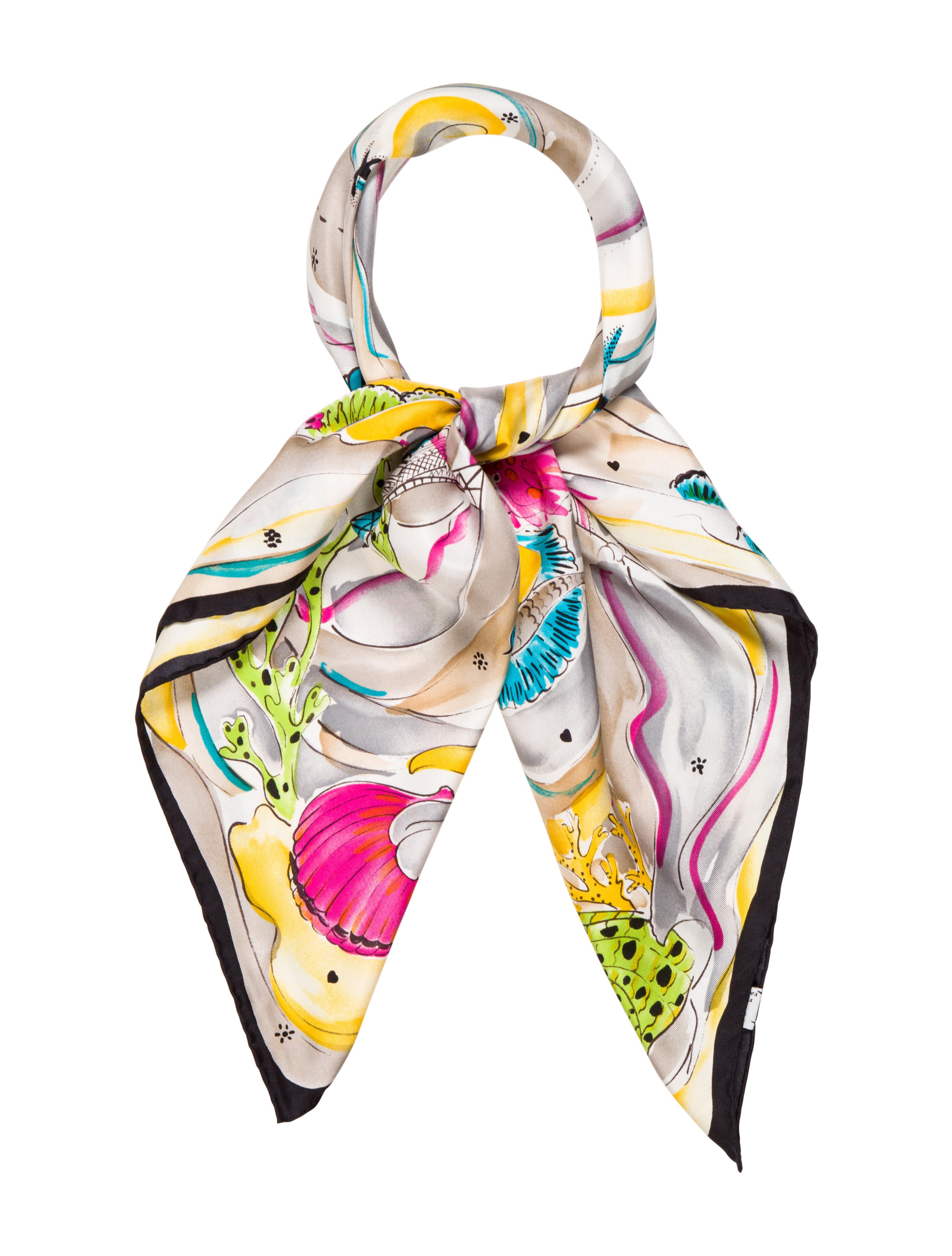 Longchamp Printed Silk Scarf Accessories WL820656 The RealReal