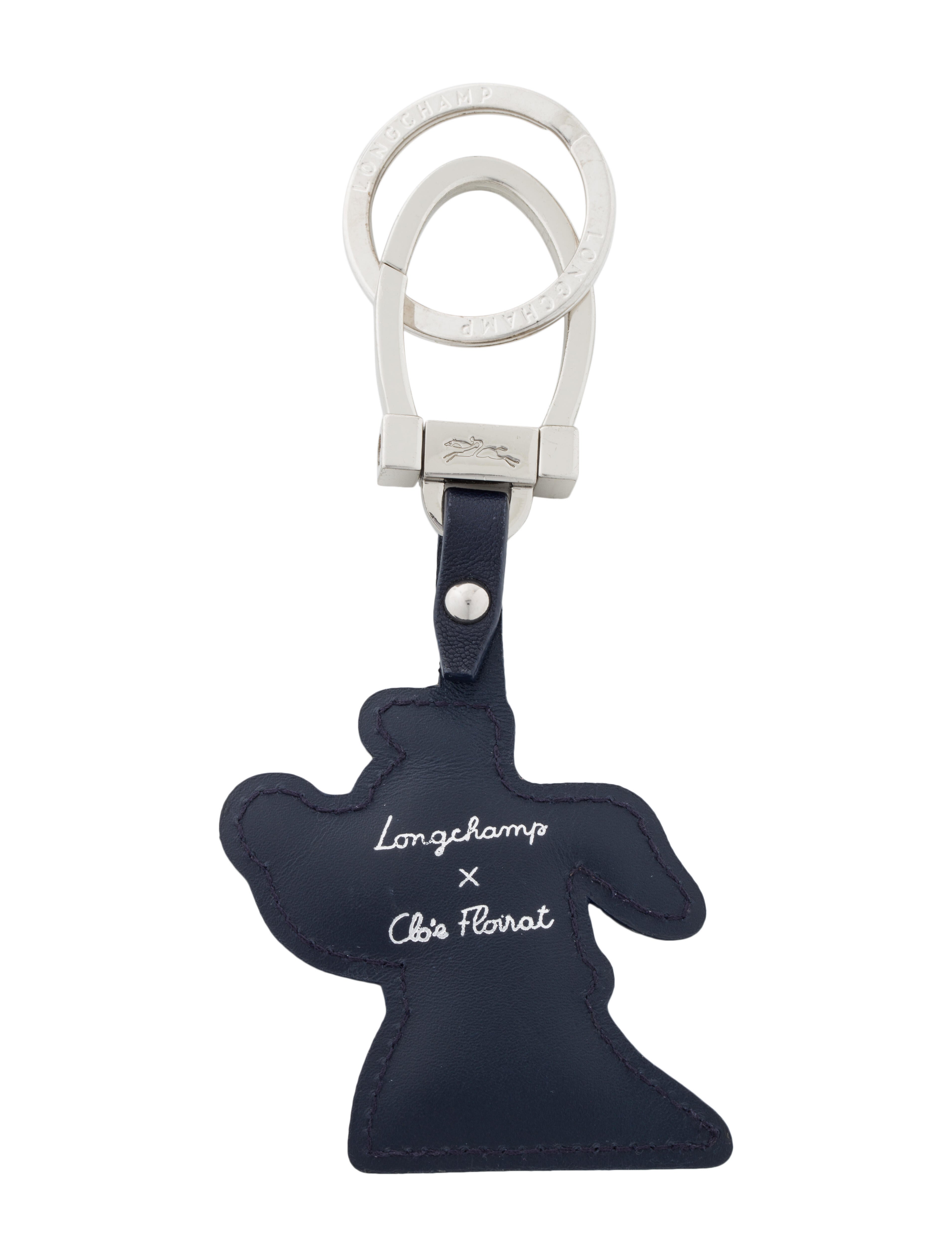 Longchamp Leather Dog Keychain - Blue Keychains, Accessories
