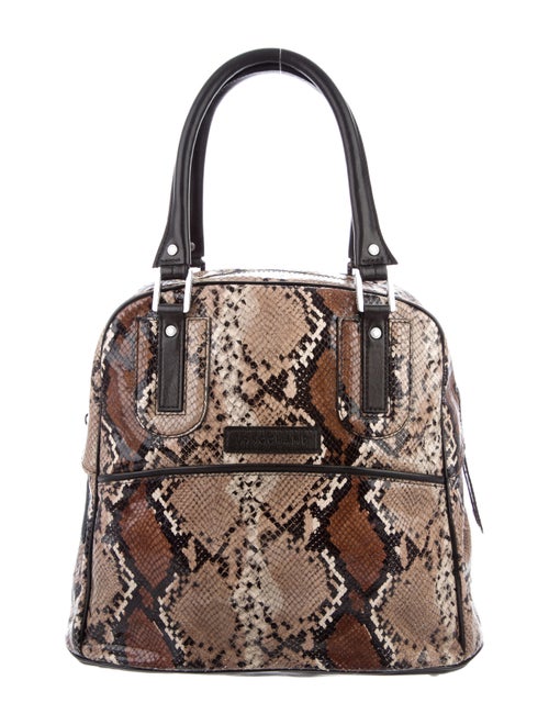 Longchamp Python Leather Tote Brown