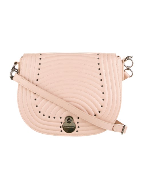 Longchamp Leather Quilted Crossbody Bag Pink
