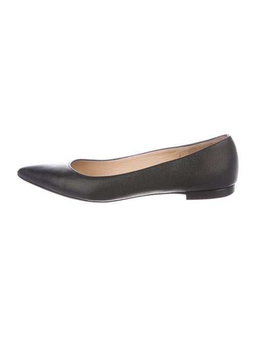 Longchamp Leather Flats Black