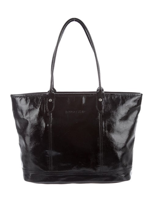 Longchamp Patent Leather Tote Bag Black