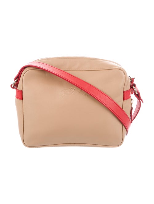 Longchamp Leather Crossbody Bag Silver