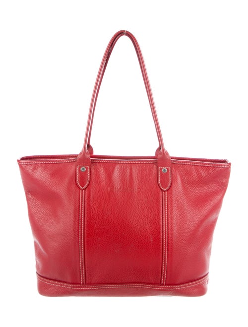 Longchamp Leather Tote Bag Red