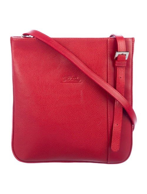 Longchamp Leather Crossbody Bag Red