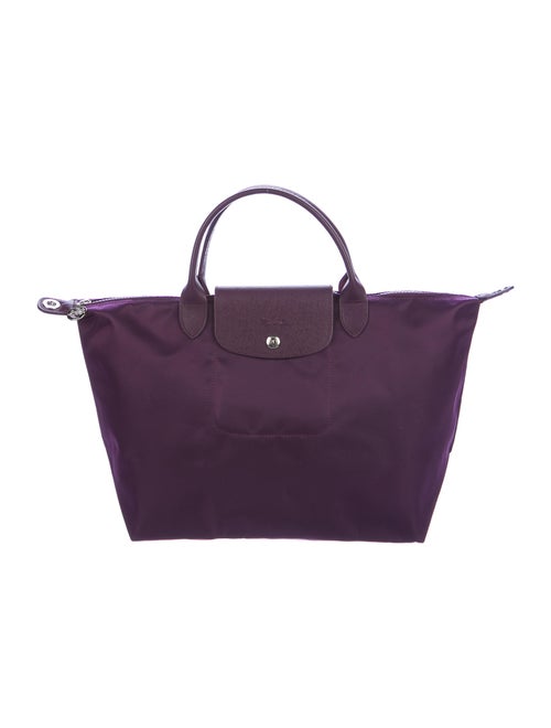 Longchamp Le Pliage Satchel Purple