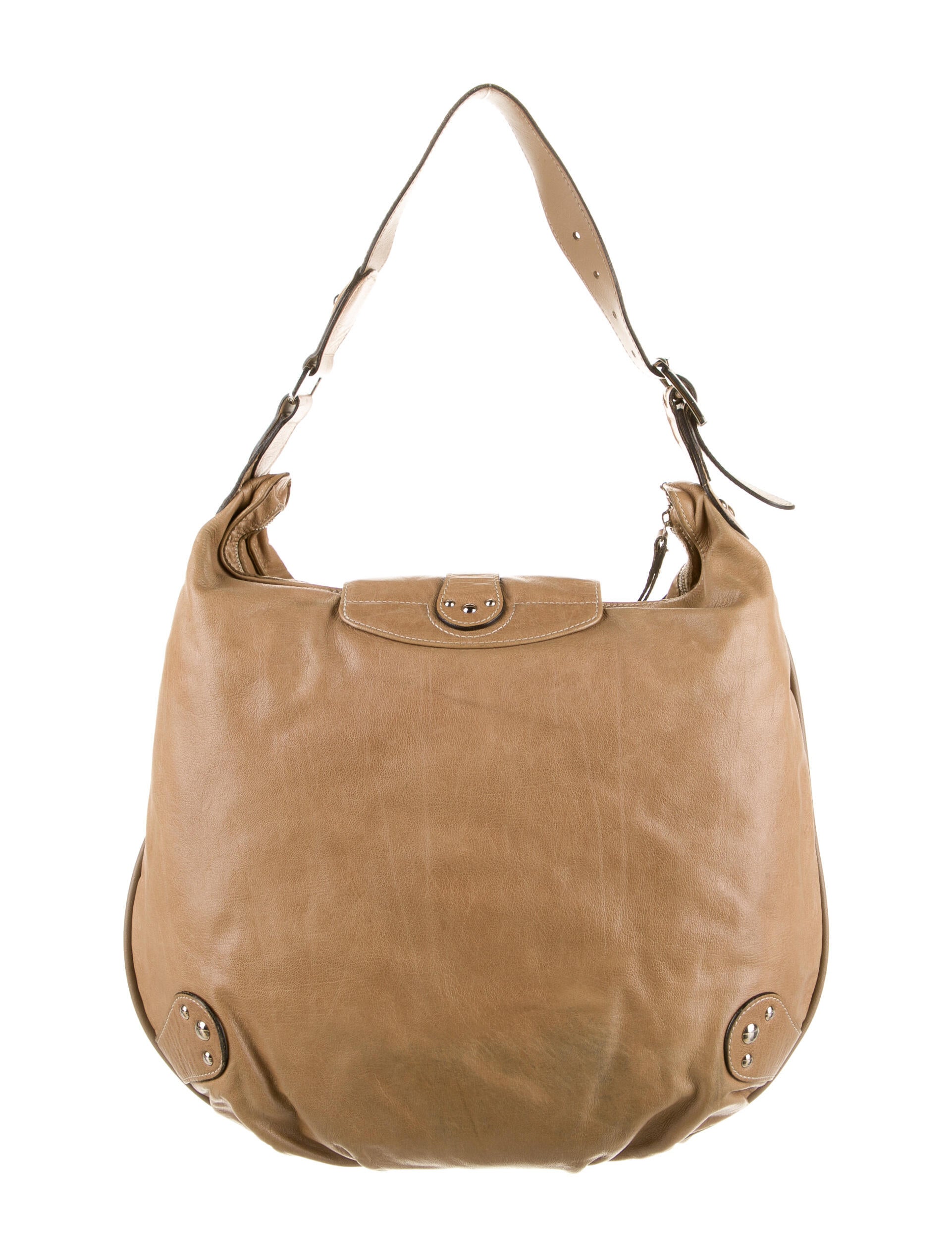 Longchamp Leather Hobo Bag Brown Hobos, Handbags WL841655 The