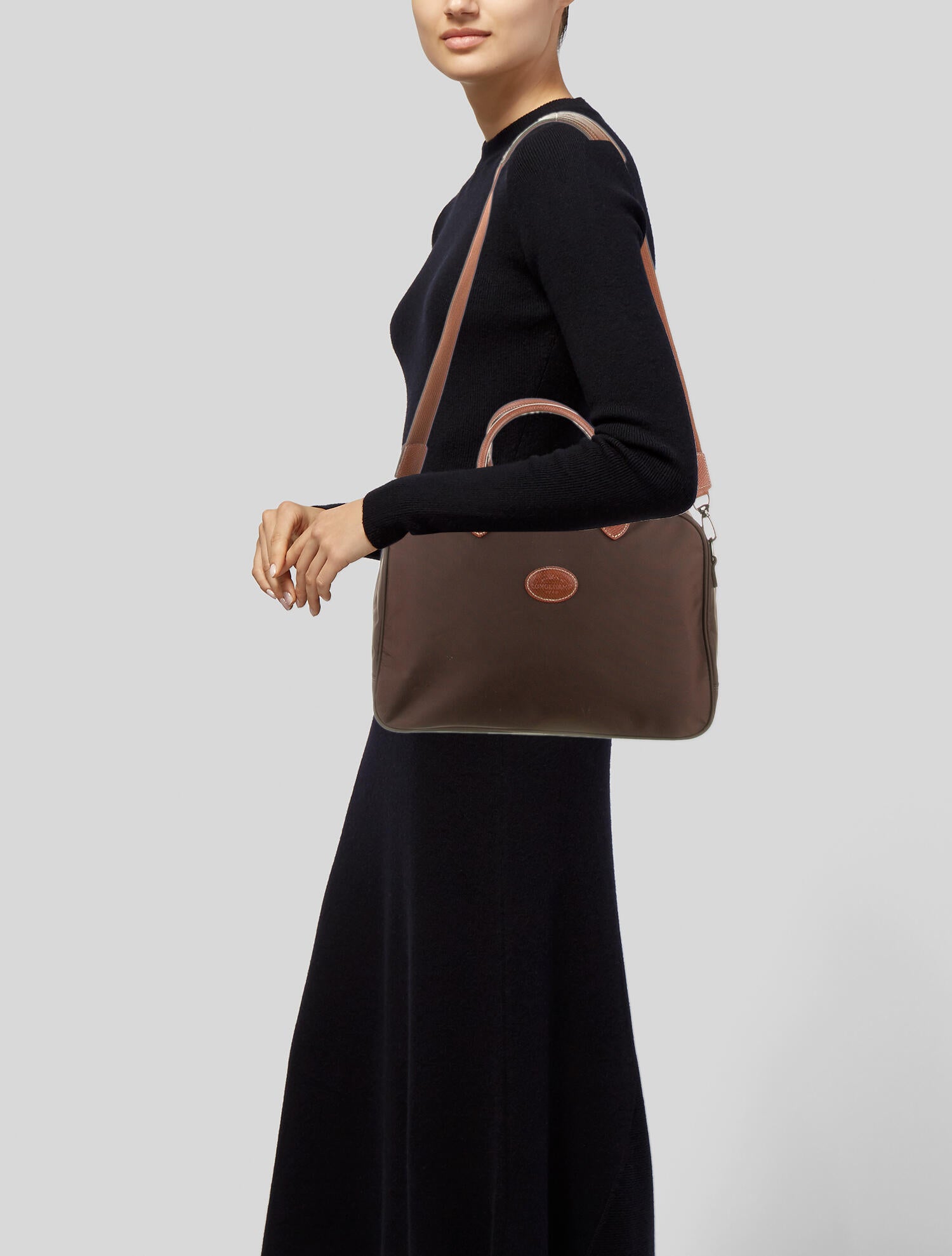 Longchamp Nylon Travel Bag Brown Luggage and Travel, Handbags