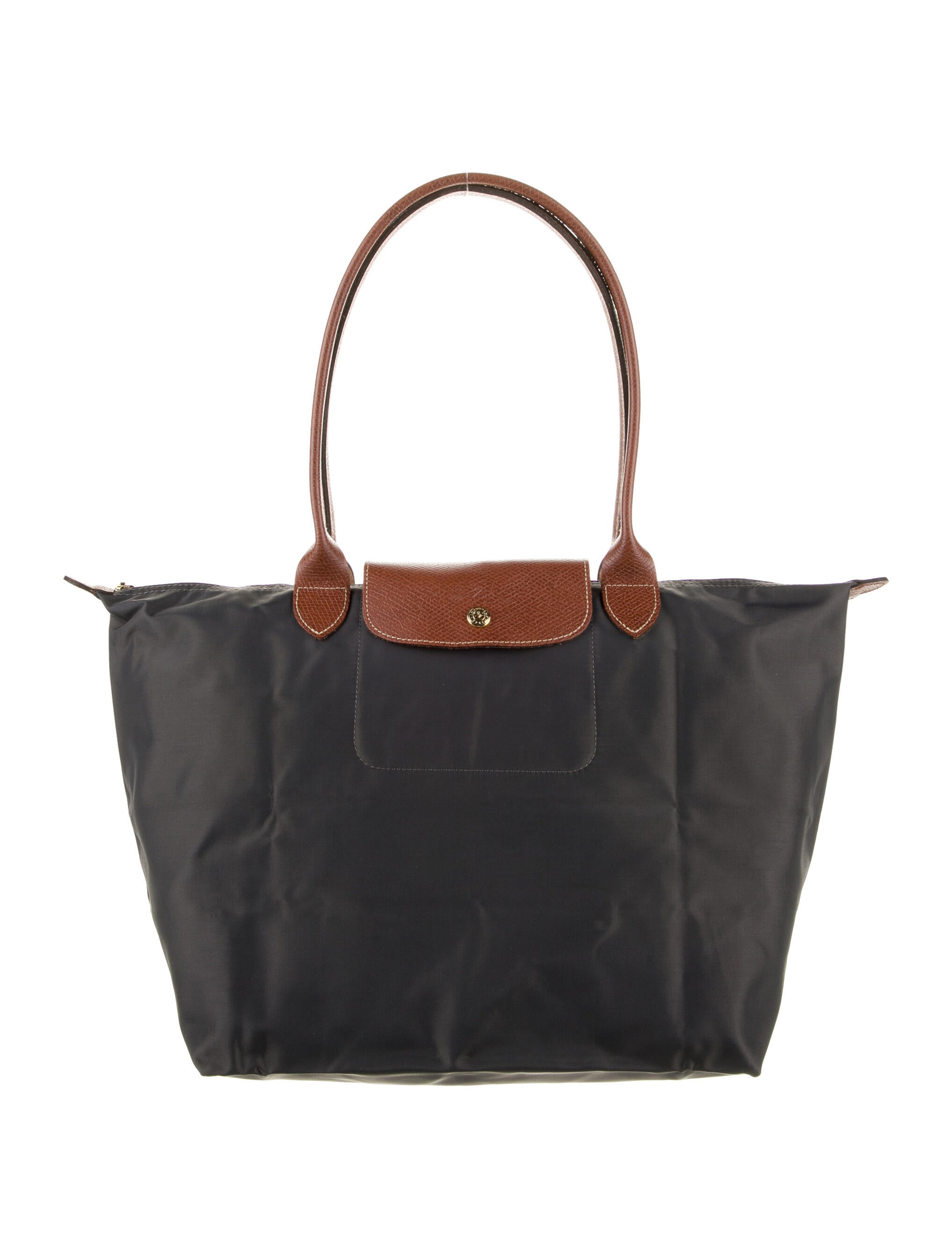 Longchamp Le Pliage Nylon Shopping Tote Grey Totes, Handbags