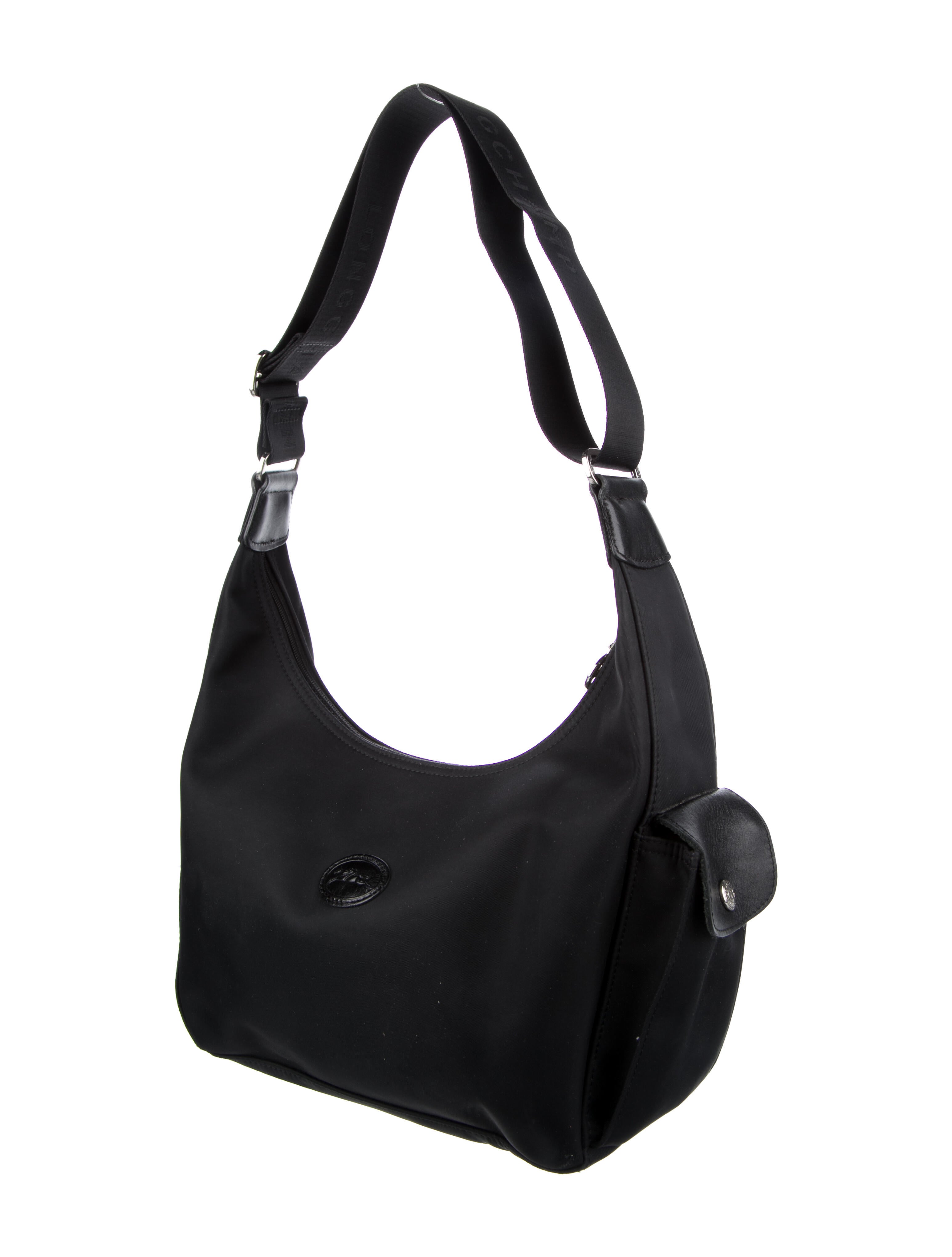 Longchamp Nylon Hobo Black Hobos, Handbags WL855502 The RealReal