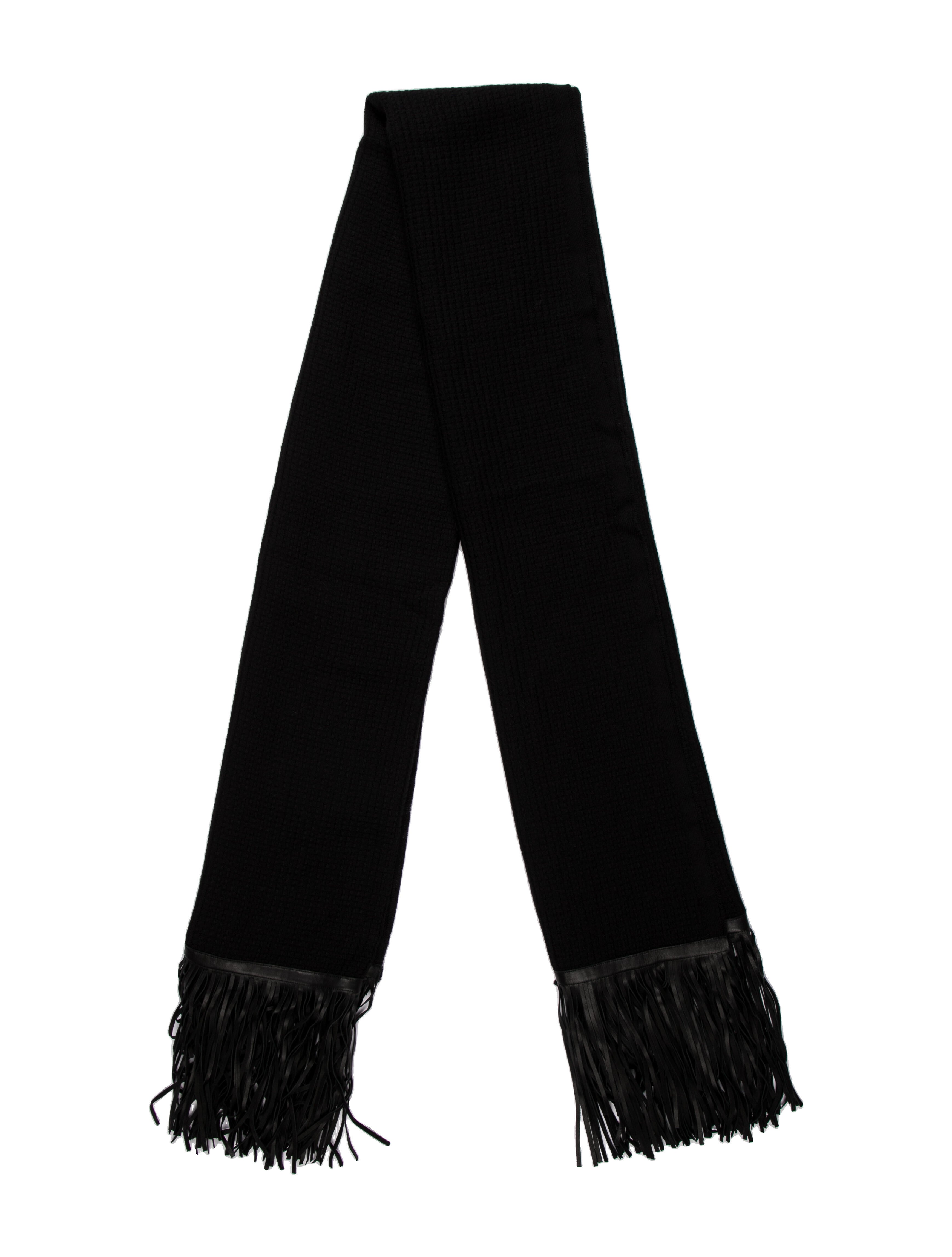 Longchamp Wool Scarf Black Scarves and Shawls, Accessories WL855680