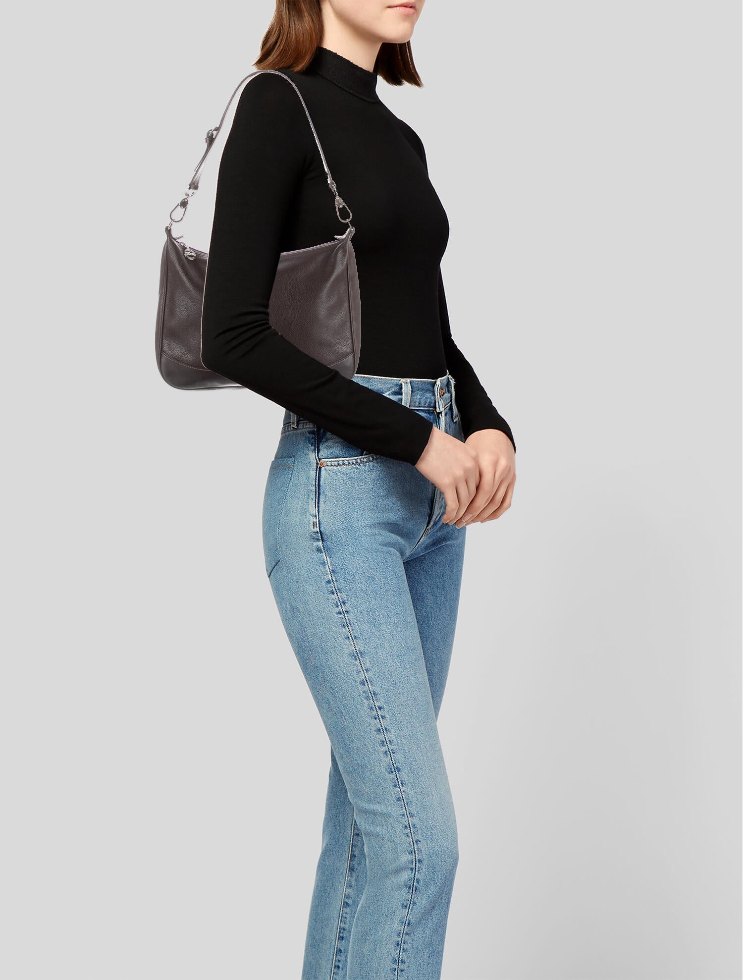 Longchamp Leather Shoulder Bag - Brown Shoulder Bags, Handbags ...