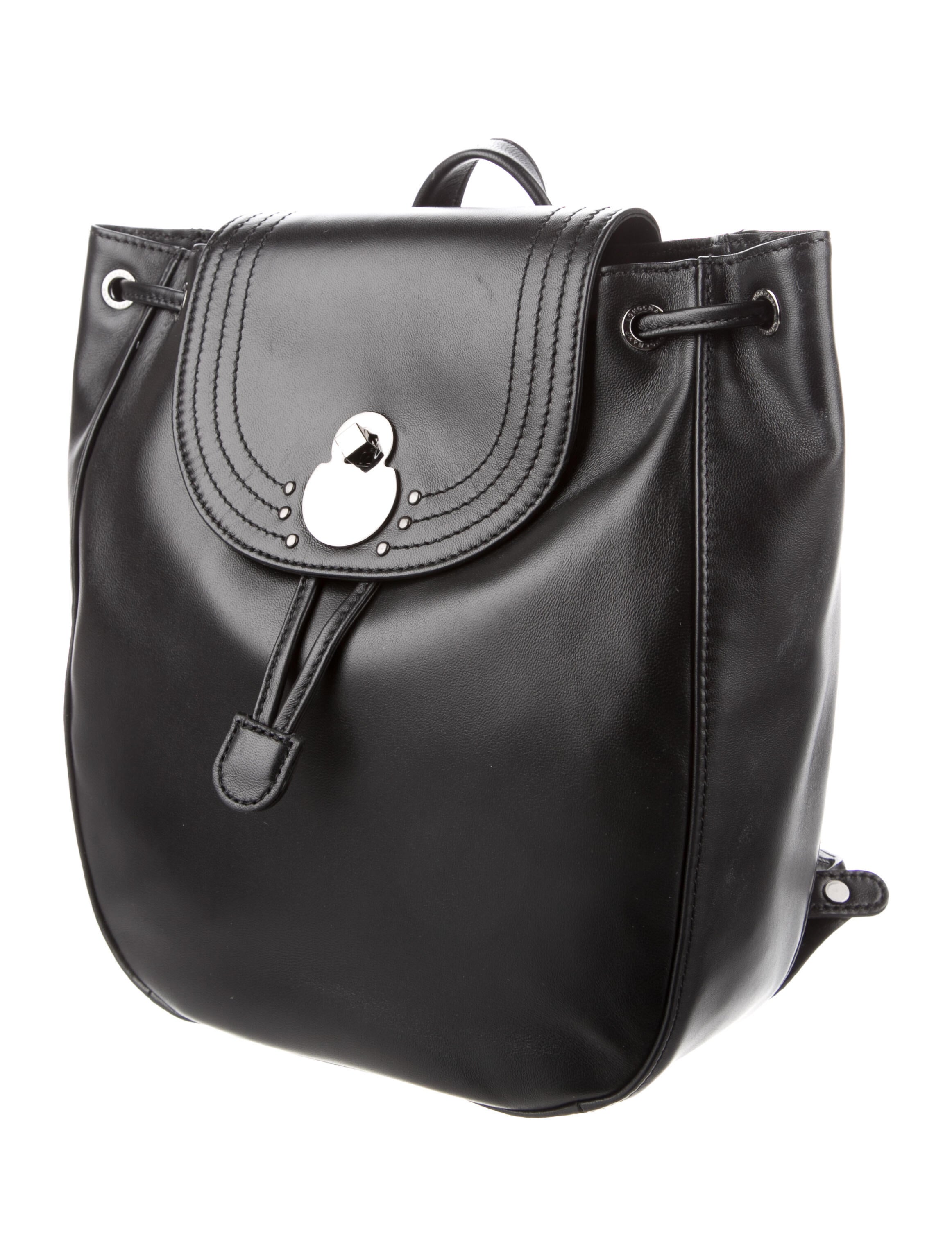 Longchamp Small Leather Backpack Black Backpacks, Handbags WL857653