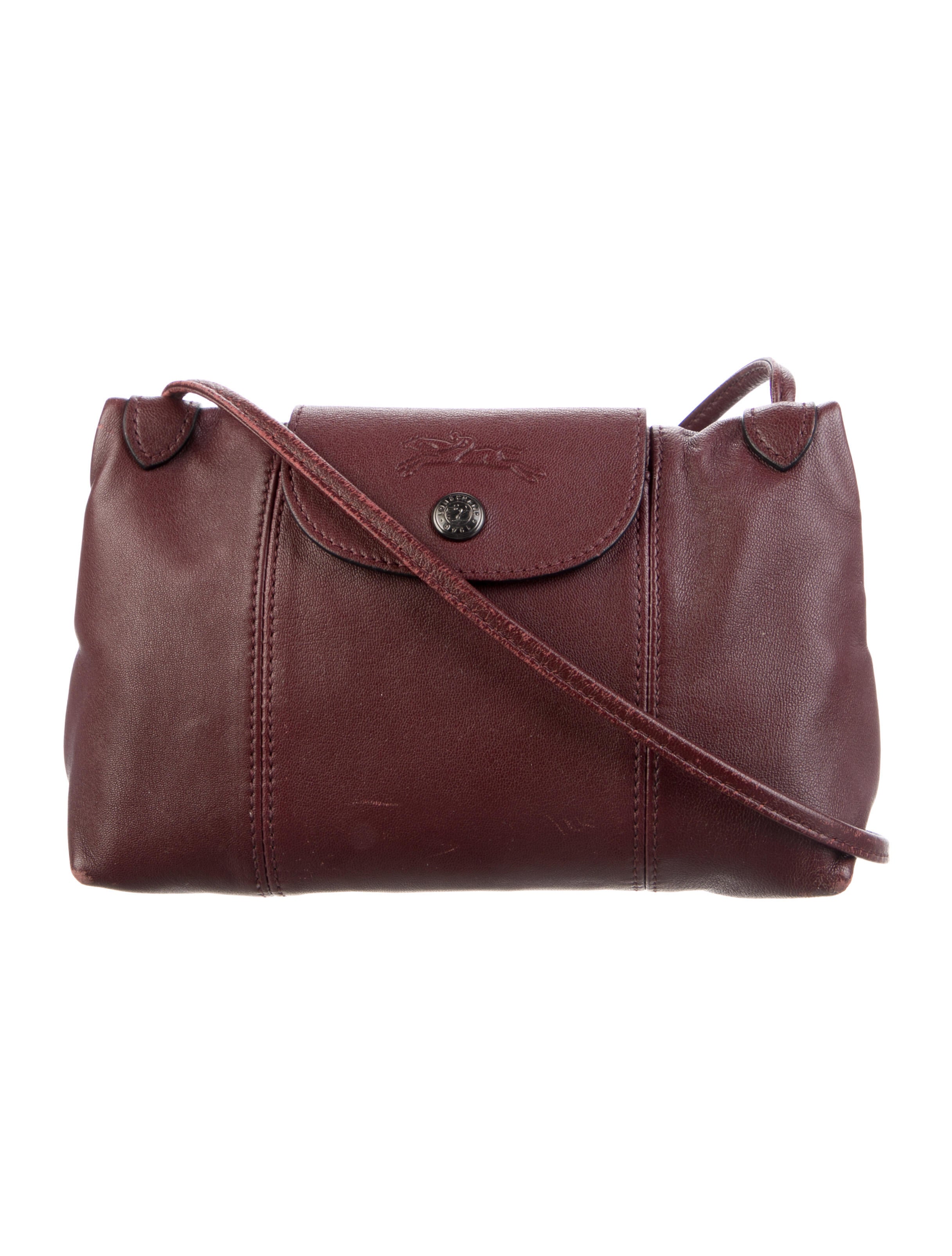 Longchamp Leather Mini Crossbody Bag Burgundy Crossbody Bags, Handbags WL857658 The RealReal