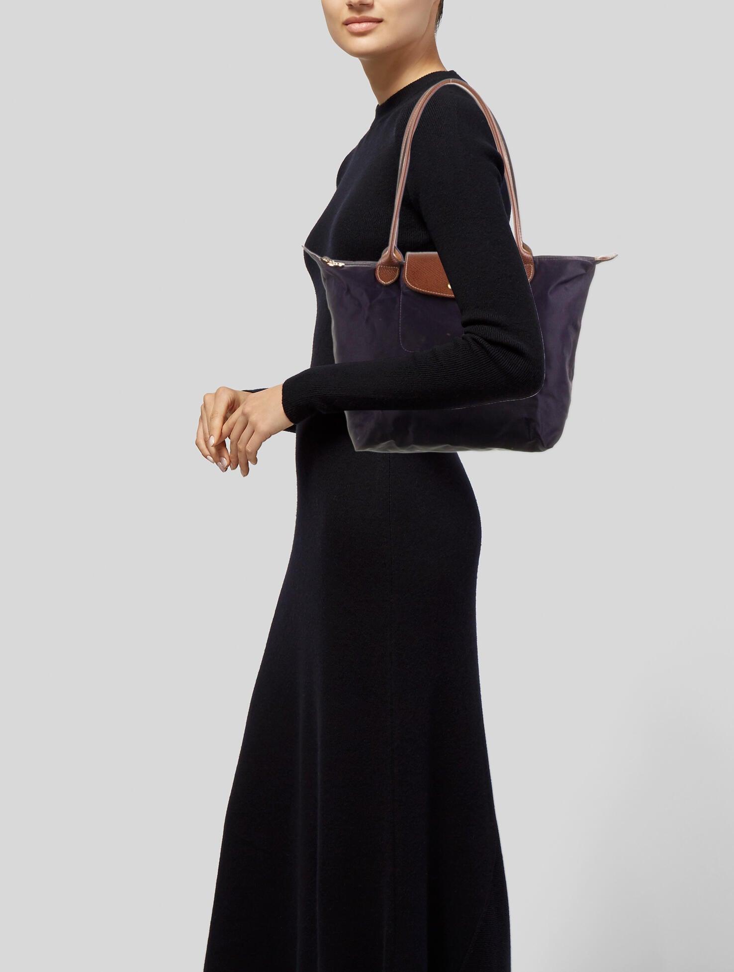 Longchamp Nylon Le Pliage Tote Bag Purple Totes, Handbags WL857969