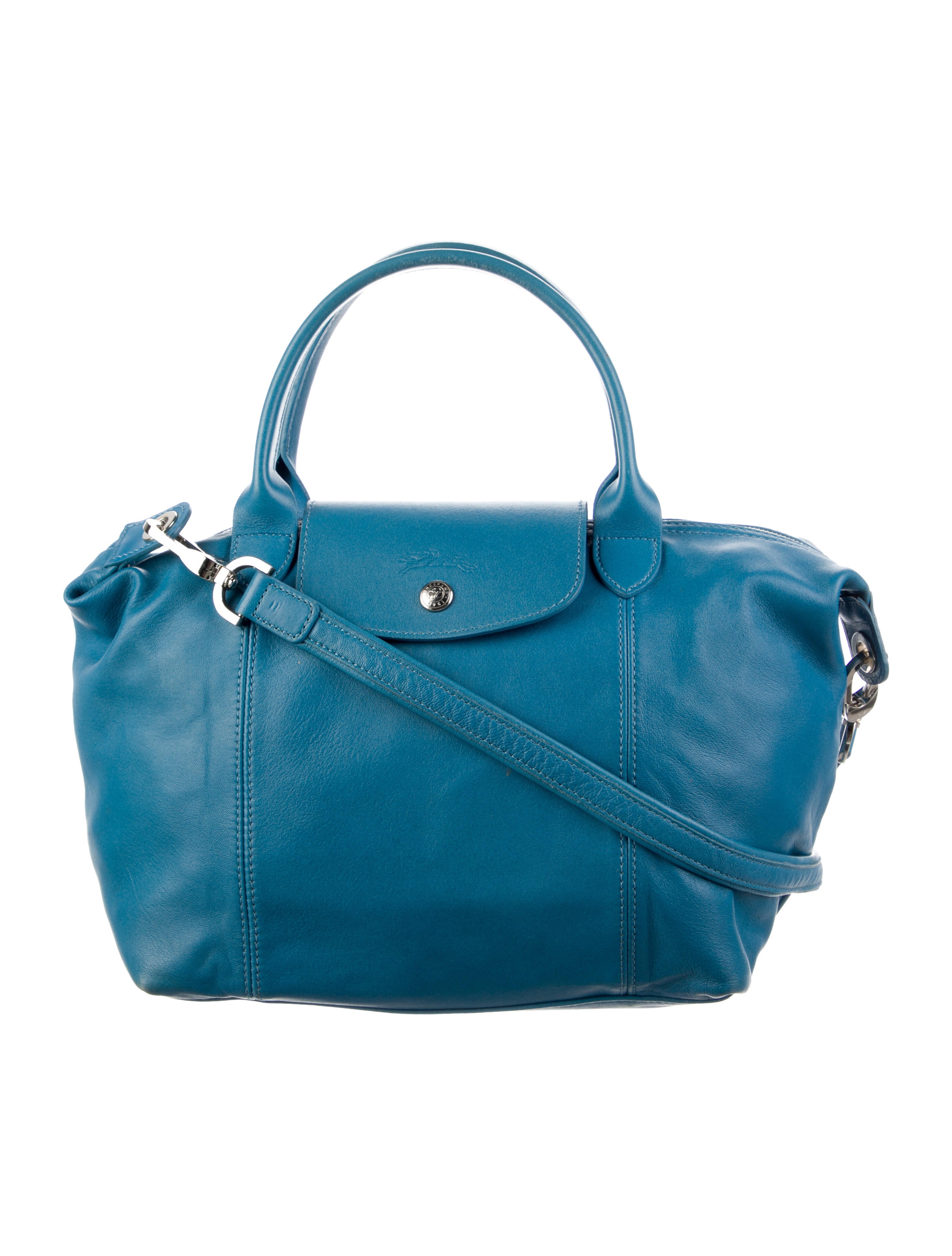 Longchamp Textured Leather Tote Blue Totes, Handbags WL826717 The