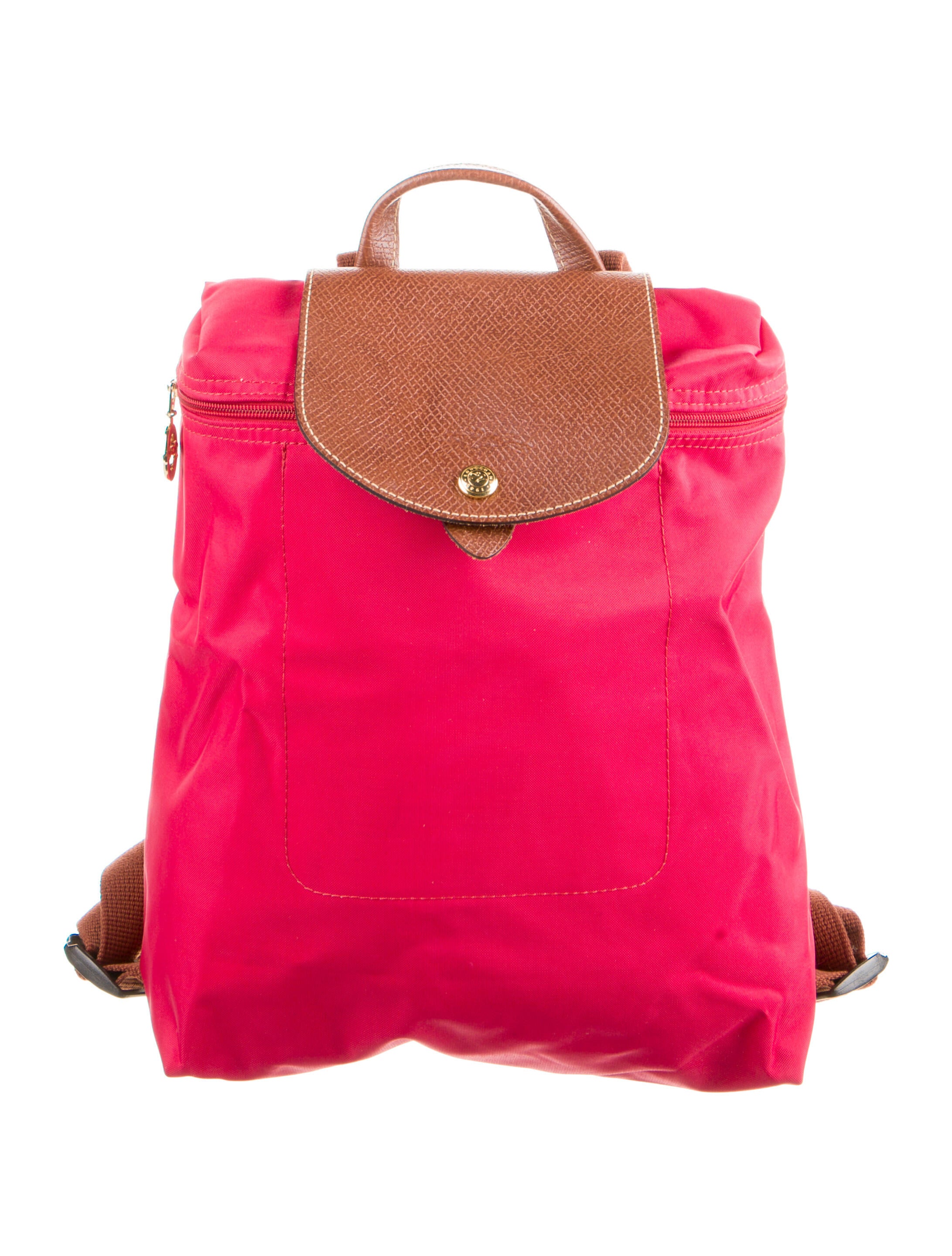 Longchamp Le Pliage "Sac A Dos" Backpack Red Backpacks, Handbags