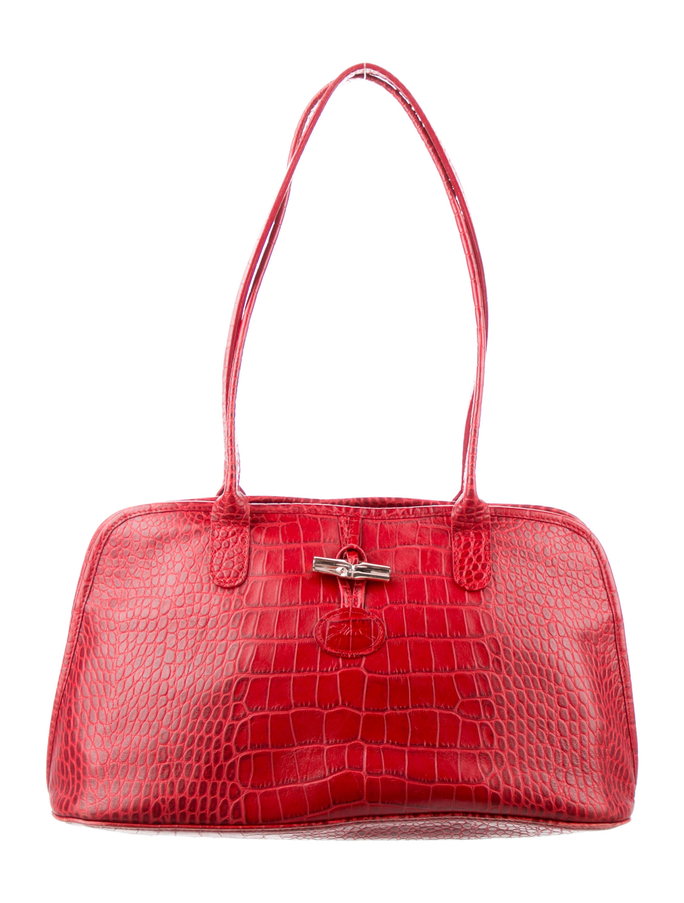 Longchamp Leather Shoulder Bag w/ Tags Red Shoulder Bags, Handbags