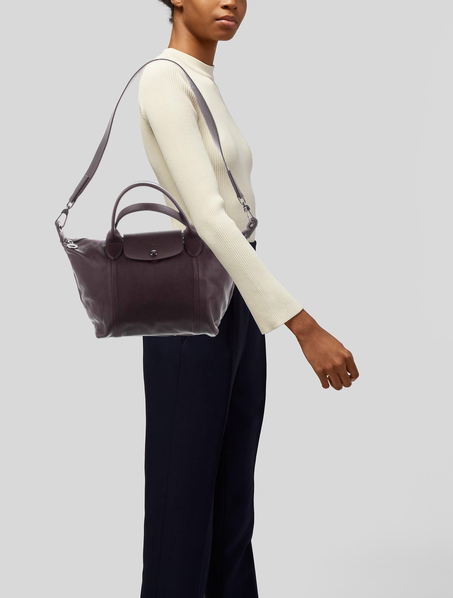 Longchamp Leather Modele Depose Tote