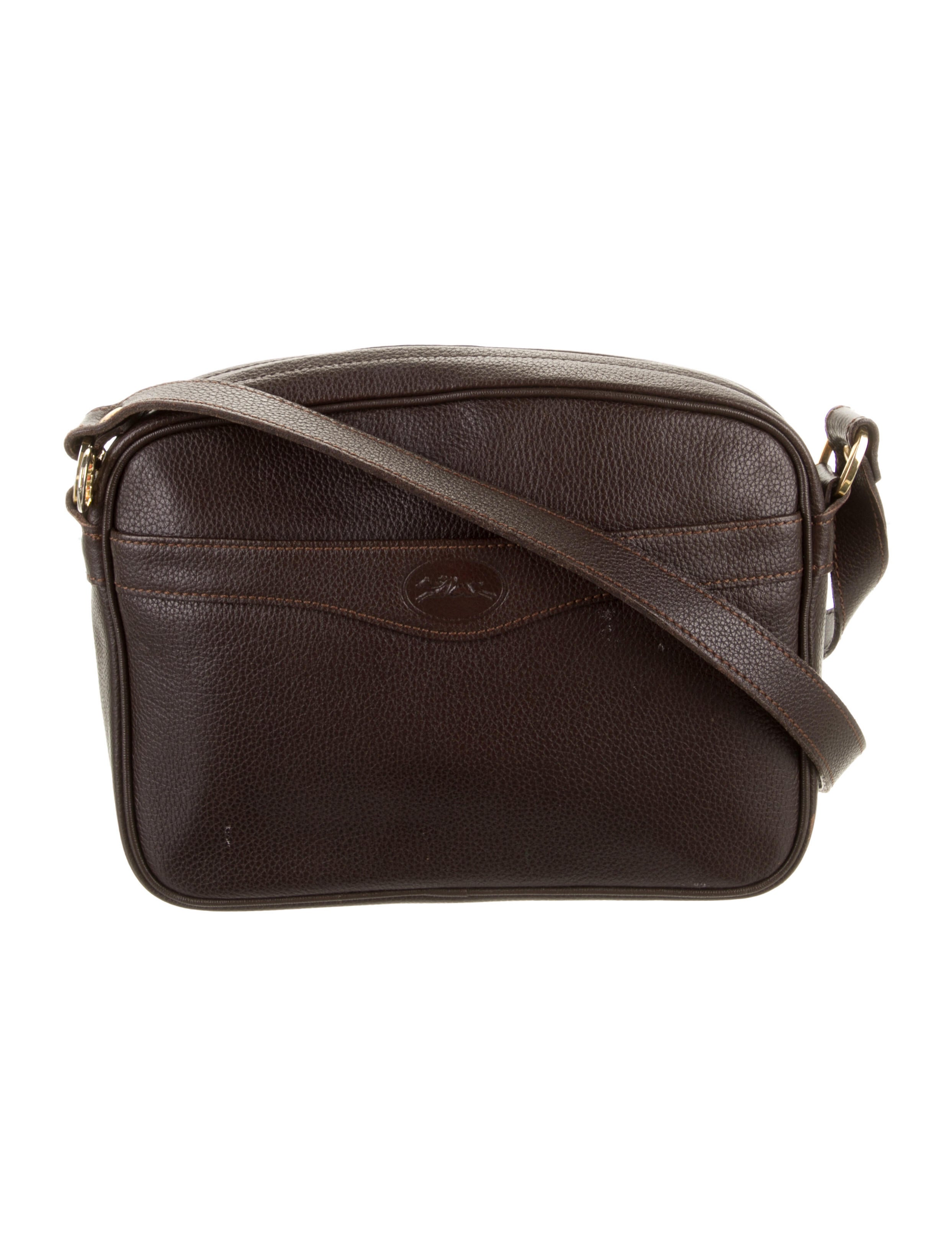 Longchamp Vintage Leather Crossbody Bag Brown Crossbody Bags