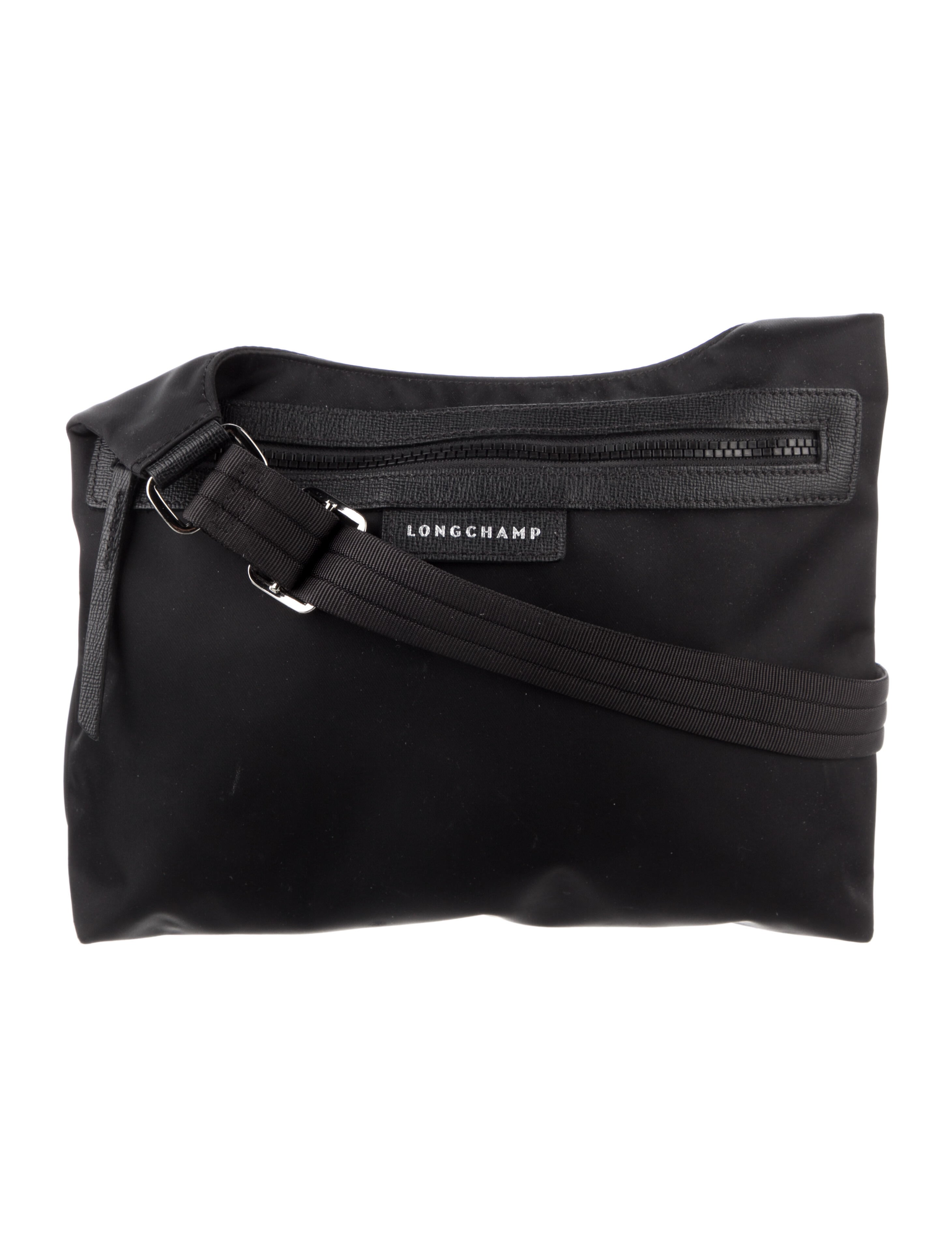 Longchamp Nylon LeatherTrimmed Crossbody Bag Black Crossbody Bags, Handbags WL863291 The