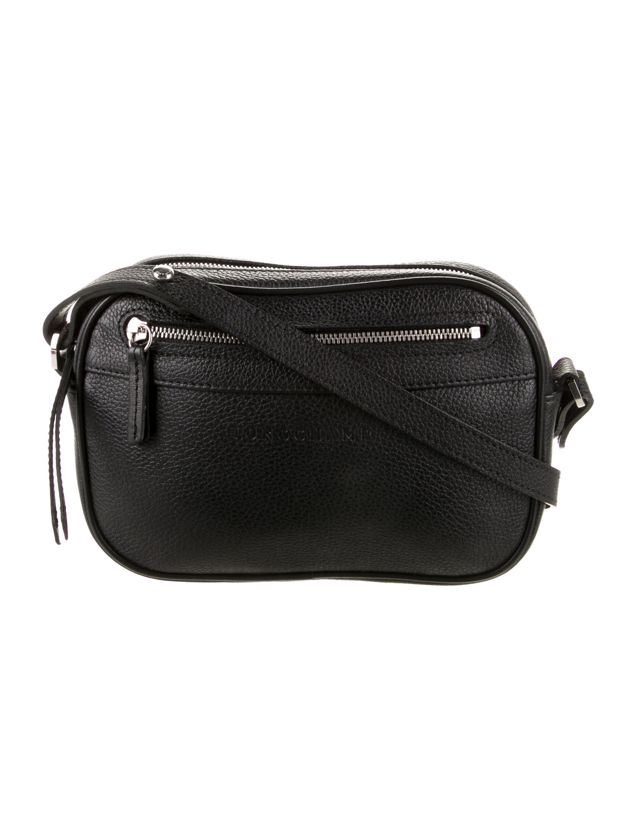 Longchamp Roseau Leather Crossbody Bag Black Crossbody Bags, Handbags