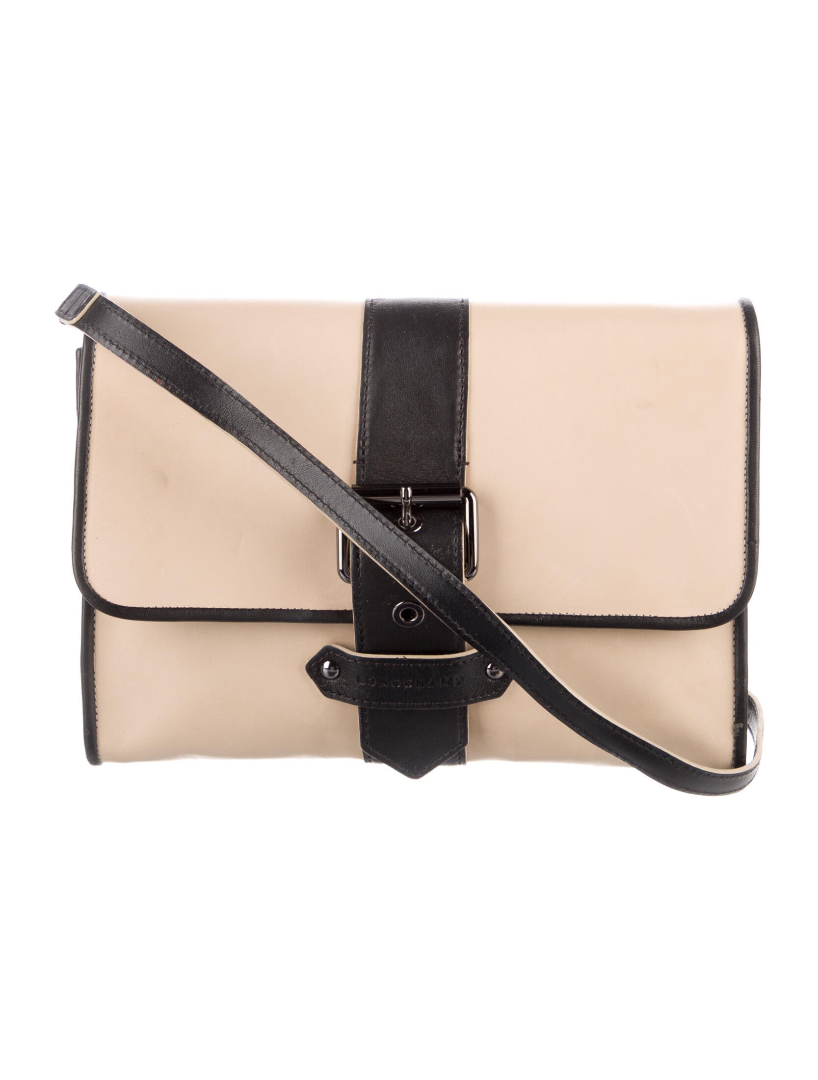 Longchamp Leather Shoulder Bag Neutrals Shoulder Bags, Handbags