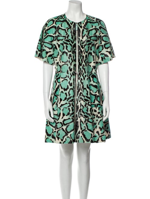 Longchamp Calf Leather Mini Dress