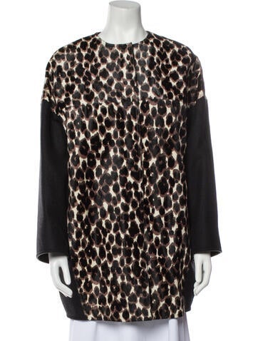 Longchamp Coats Animal Print Parka S