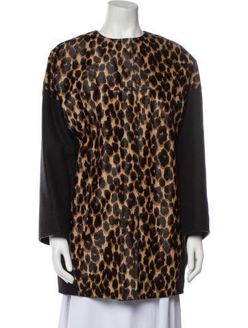 Longchamp Coats Animal Print Parka S