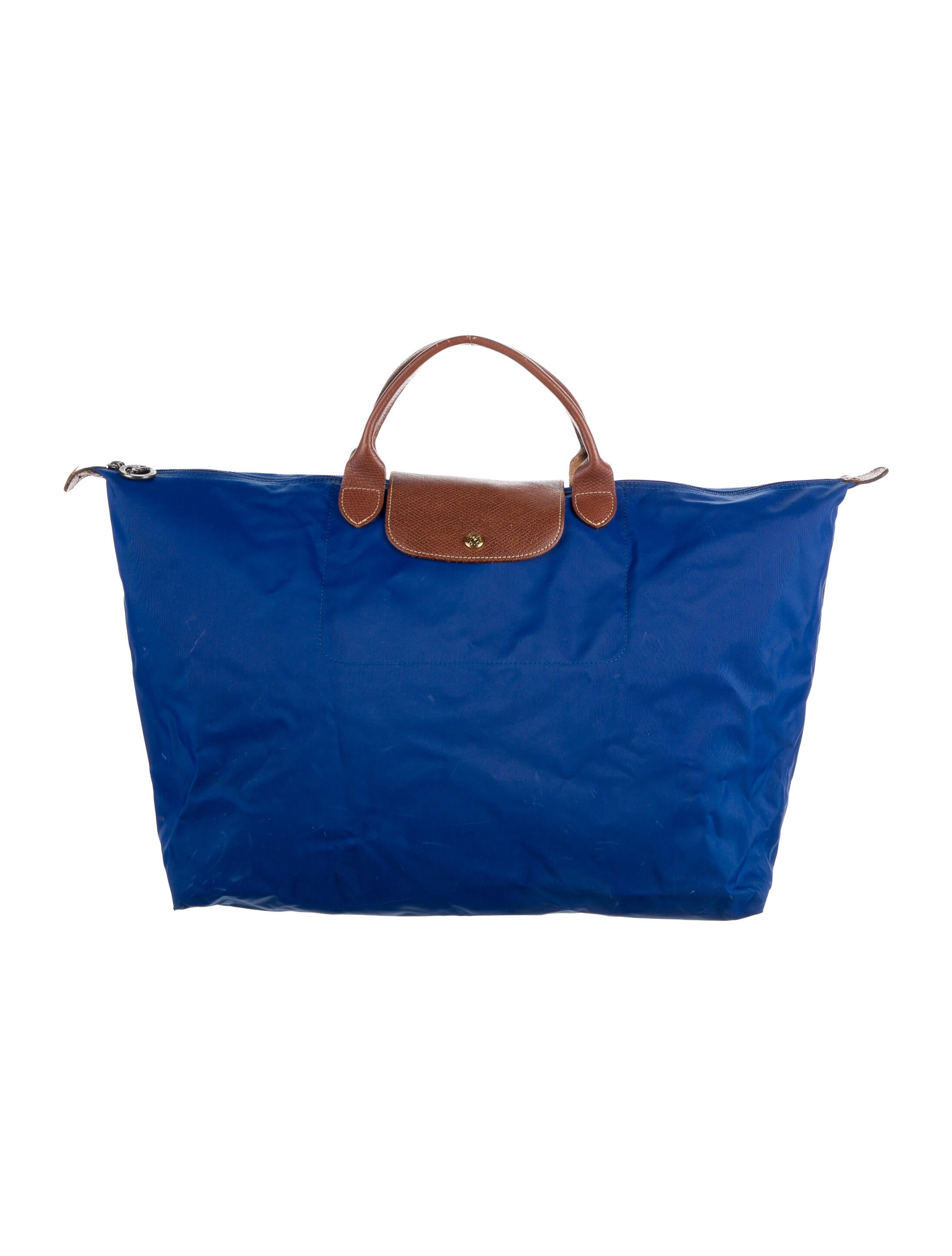 Longchamp Nylon Le Pliage Tote Bag Blue Luggage and Travel, Handbags