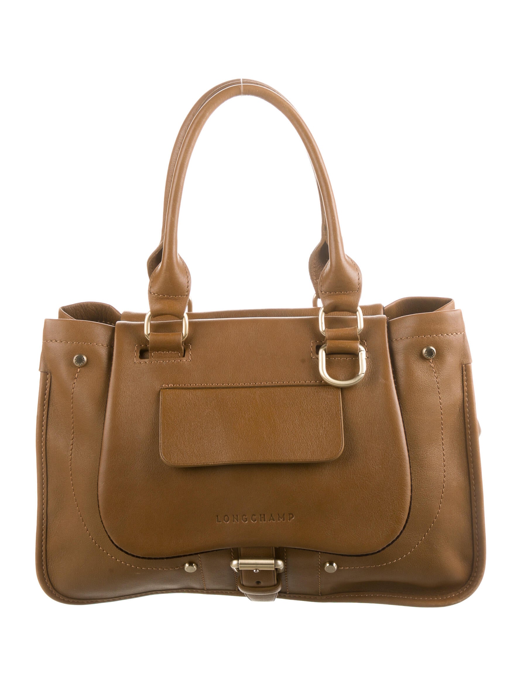 Longchamp Leather Shoulder Bag Brown Handle Bags, Handbags WL865177