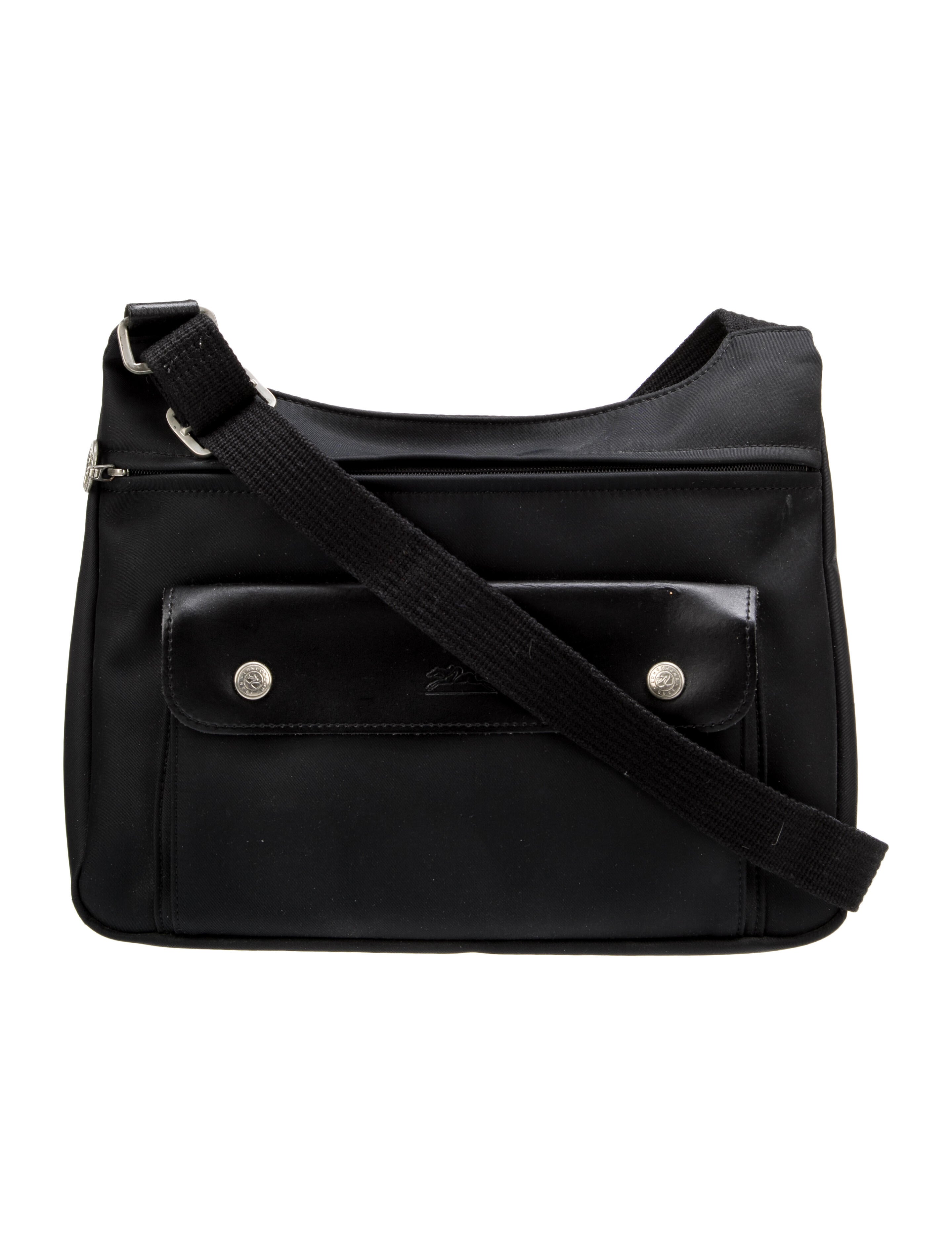 Longchamp Nylon LeatherTrimmed Crossbody Bag Black Crossbody Bags