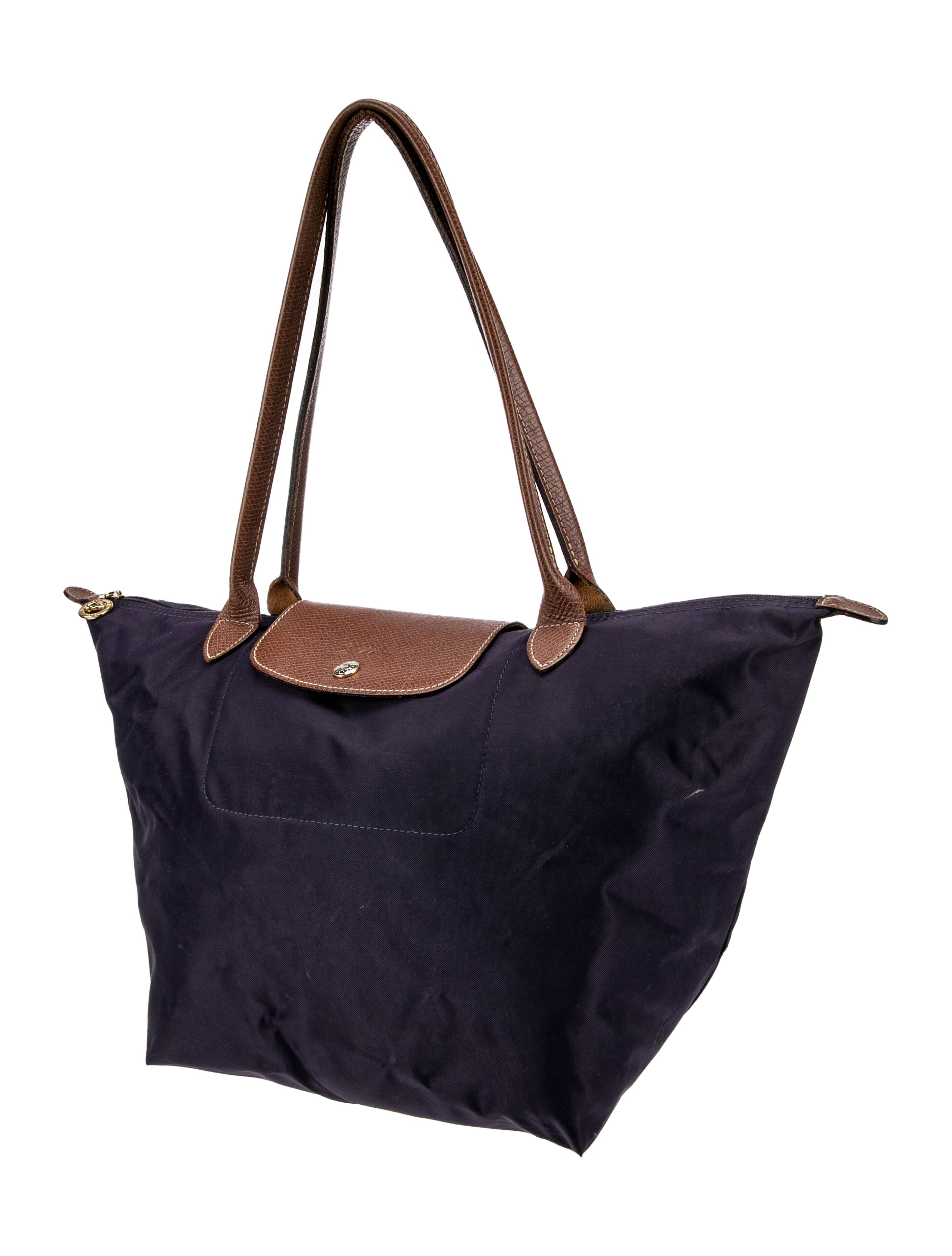 Longchamp Le Pliage Nylon Shopping Tote Purple Totes, Handbags