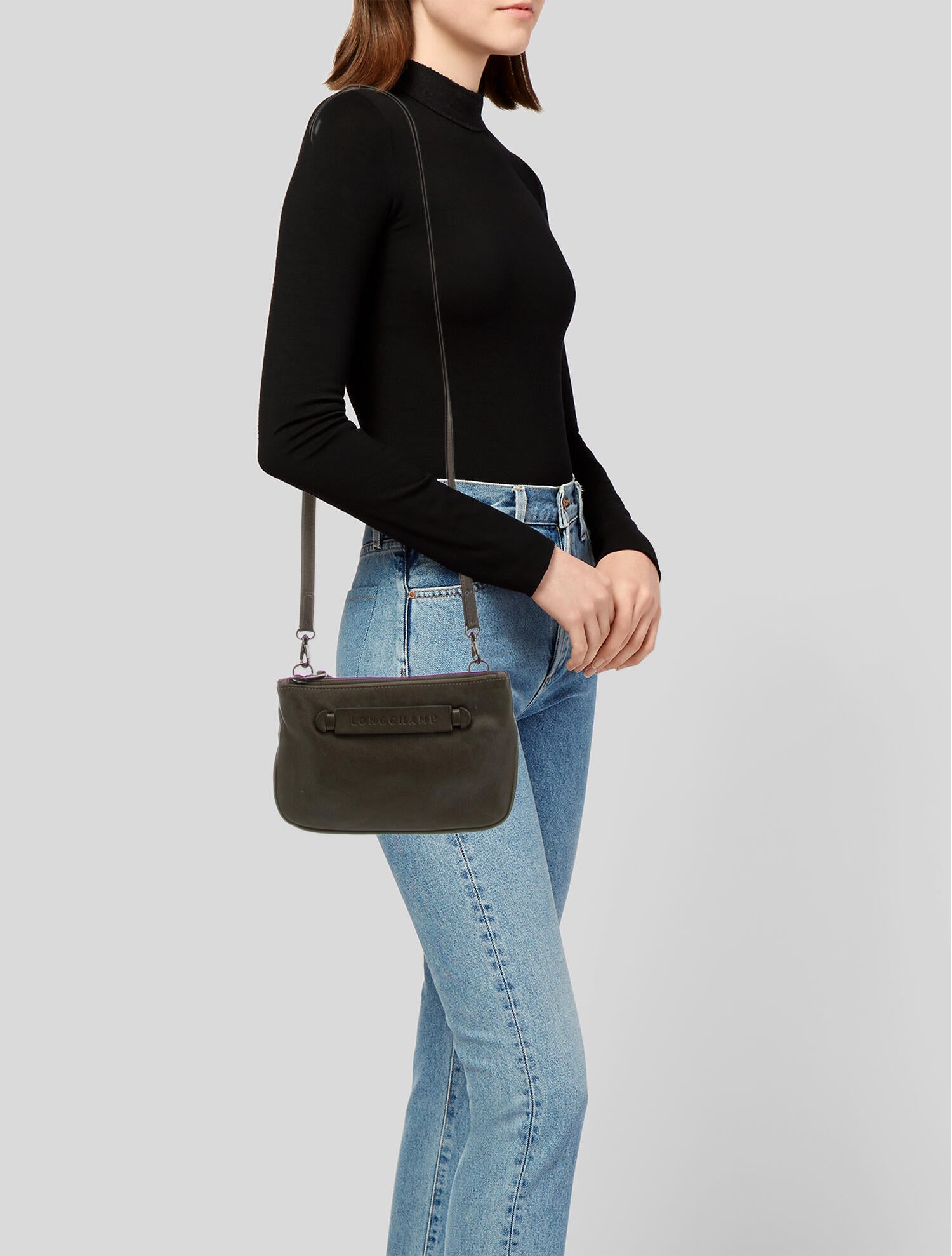 Longchamp Leather Crossbody Bag Green Crossbody Bags, Handbags