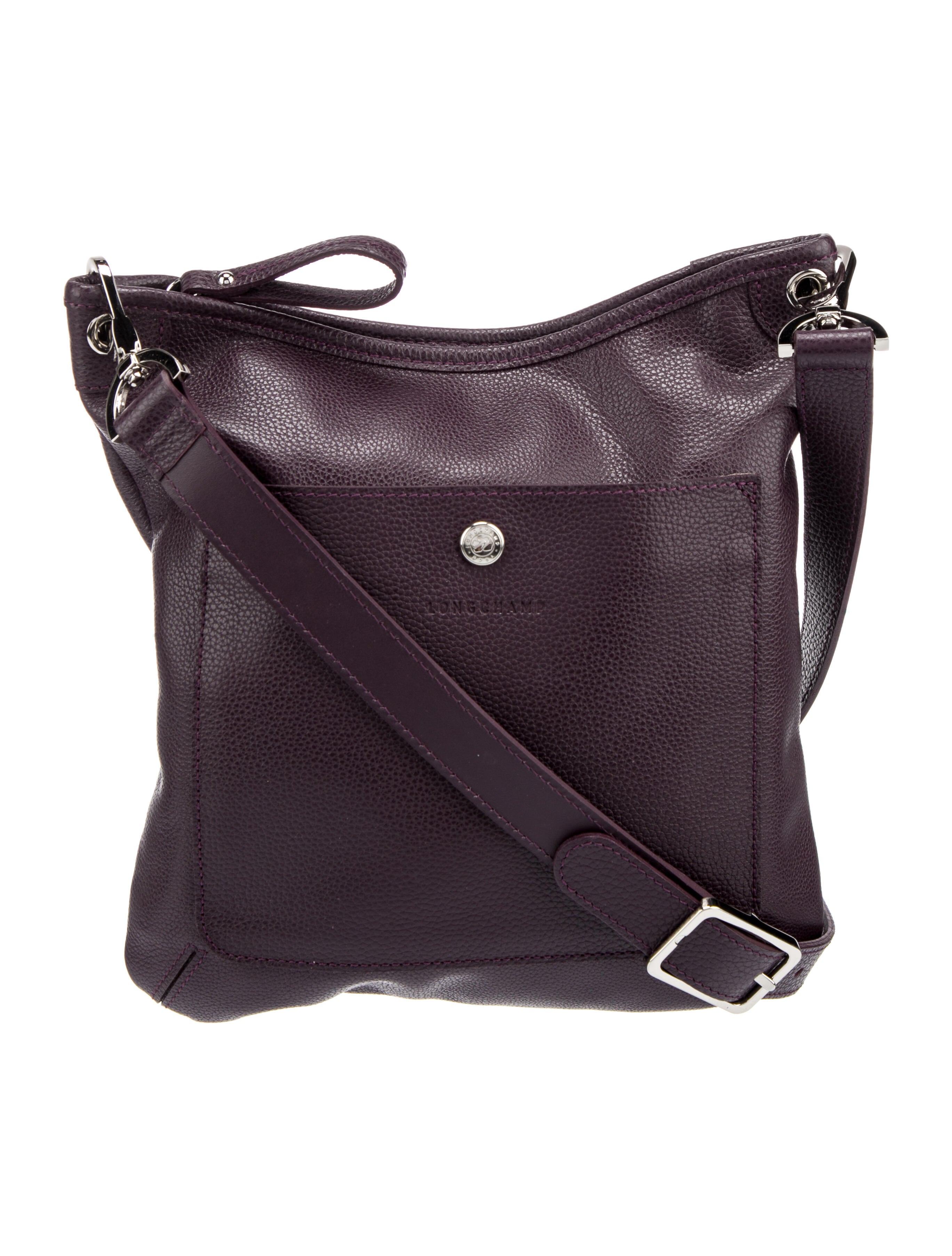 Longchamp Leather Crossbody Bag Purple Crossbody Bags, Handbags