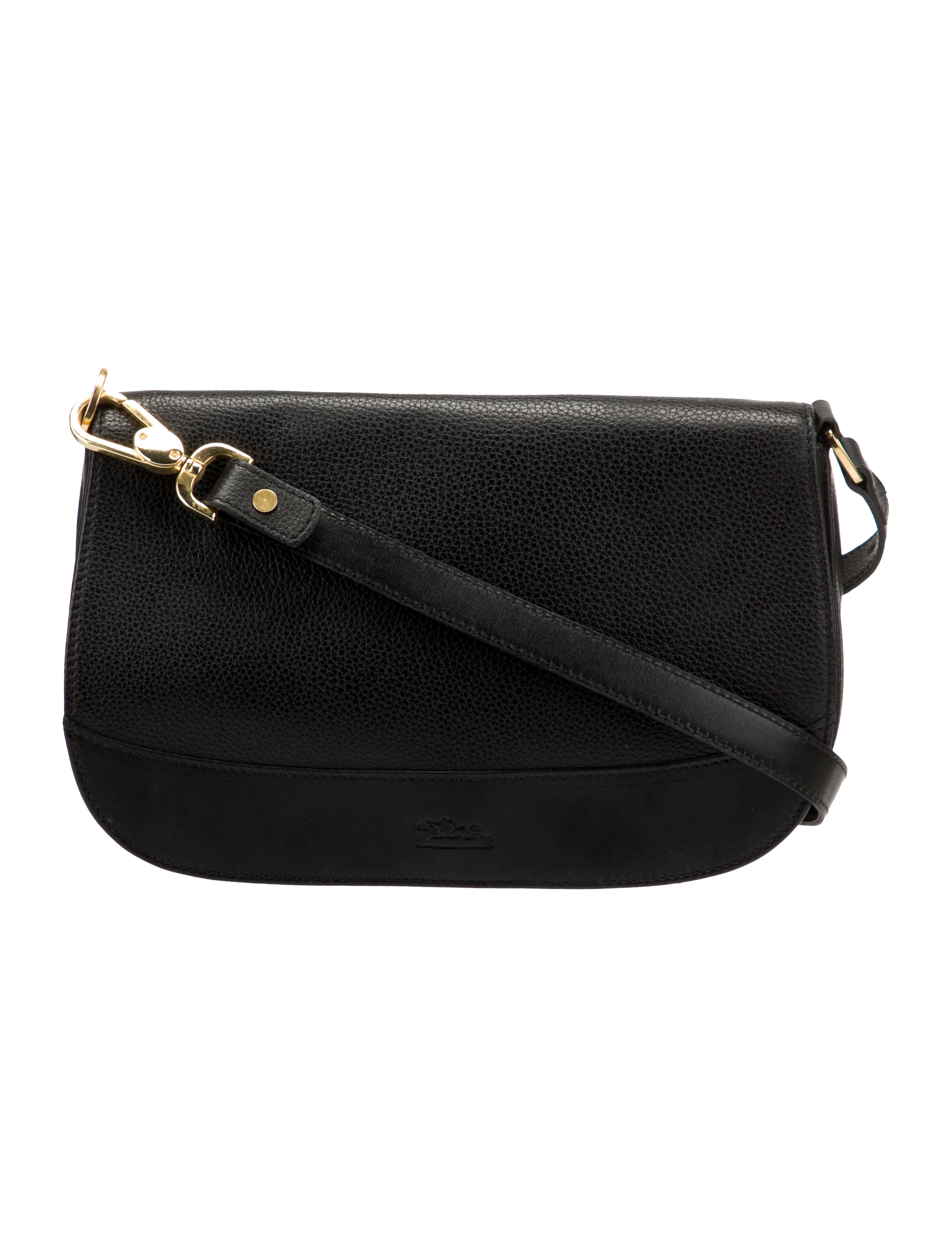 Longchamp Grained Leather Crossbody Bag Black Crossbody Bags