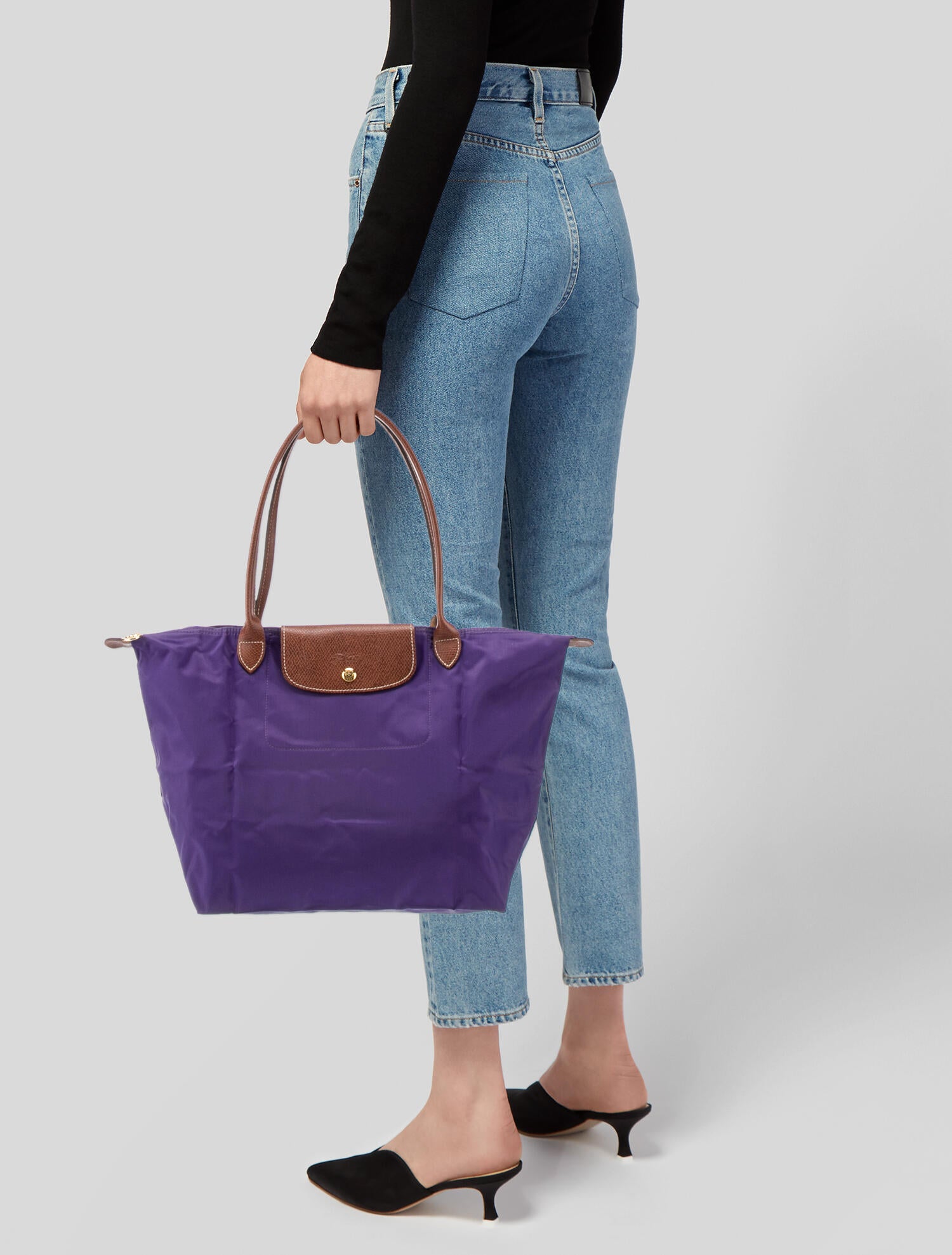 Longchamp Le Pliage Shopping Tote - Purple Totes, Handbags